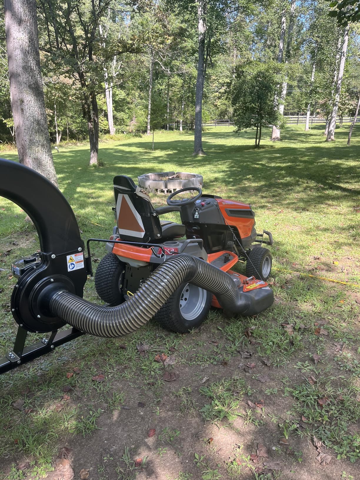 Agri-Fab 45-0631 Large Capacity 32 CU FT Hard Top Mow-N-Vac, Tow Behind Lawn Vacuum, Gas Powered customer photo 1