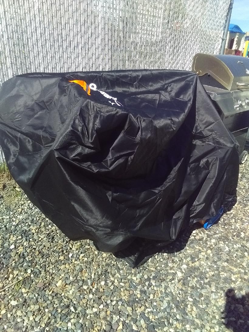 Snow Blower Cover,Heavy Duty 840D Snowblower Covers Waterproof Outdoor with Waterproof Strip,Air Vent,2 Reflective Handles,Windproof Buckle,Universal Protective Cover for Snow Thrower Shovel Storage customer photo 1