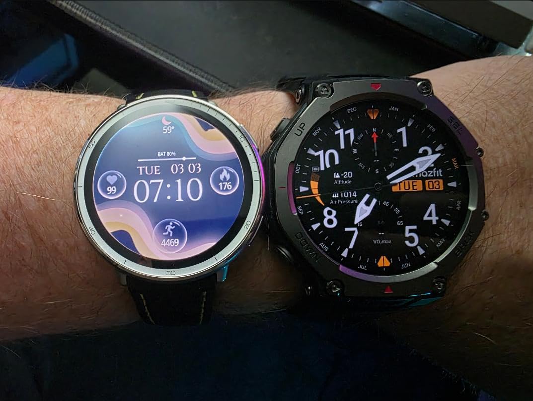 Amazfit T-Rex 3 Rugged/Military Smart Watch 48mm, 27 Day Battery, GPS (with Privacy), Offline Maps, 328 Feet Water-Resistant, 170 Fitness/Sport Modes, AI, Voice Control, for Android or iPhone, Lava customer photo 1
