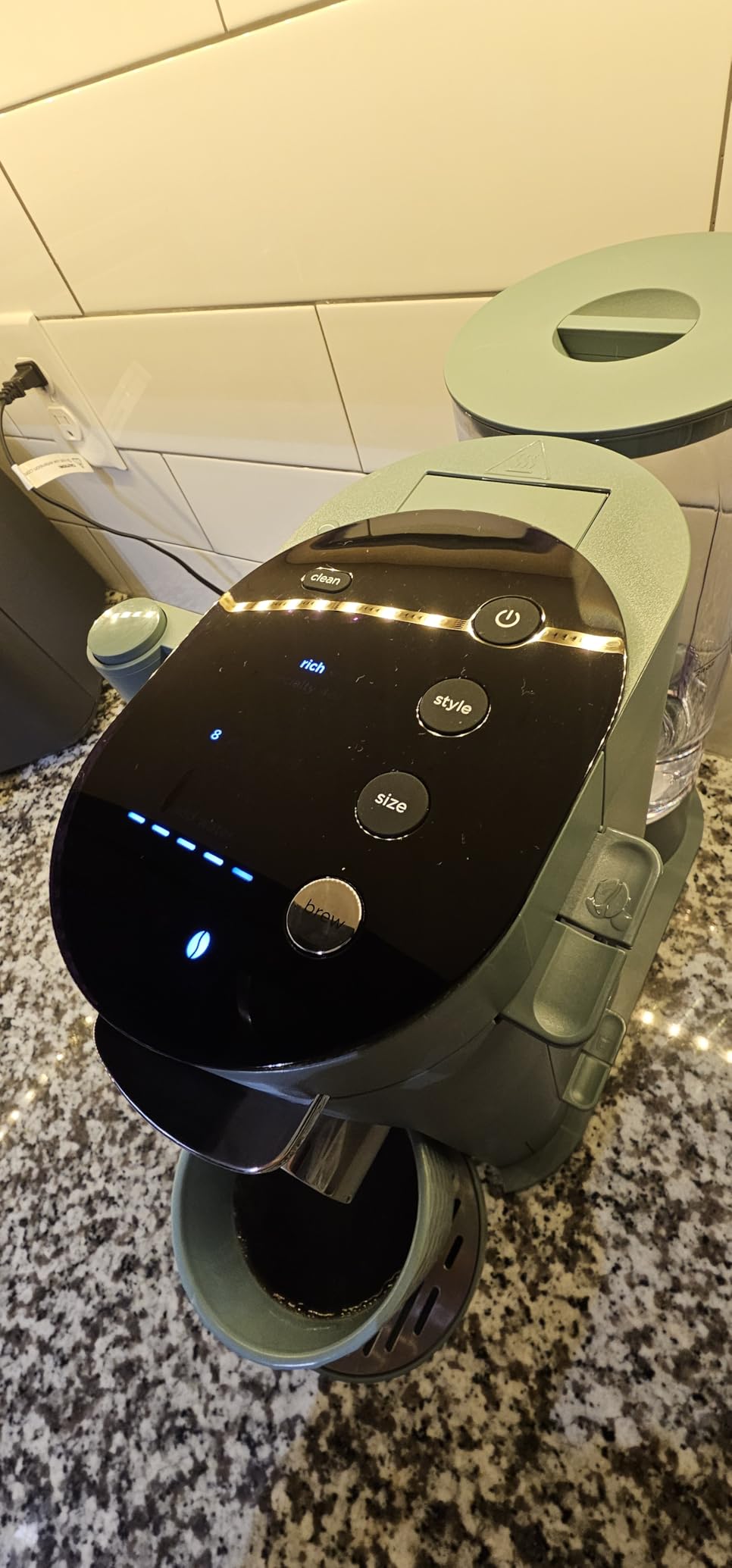 Ninja Pod & Grounds Specialty Single-Serve Coffee Maker, K-Cup Pod Compatible, Brews Grounds, Compact Design, Built-In Milk Frother, 56-oz. Reservoir, Stone, PB051ST customer photo 1