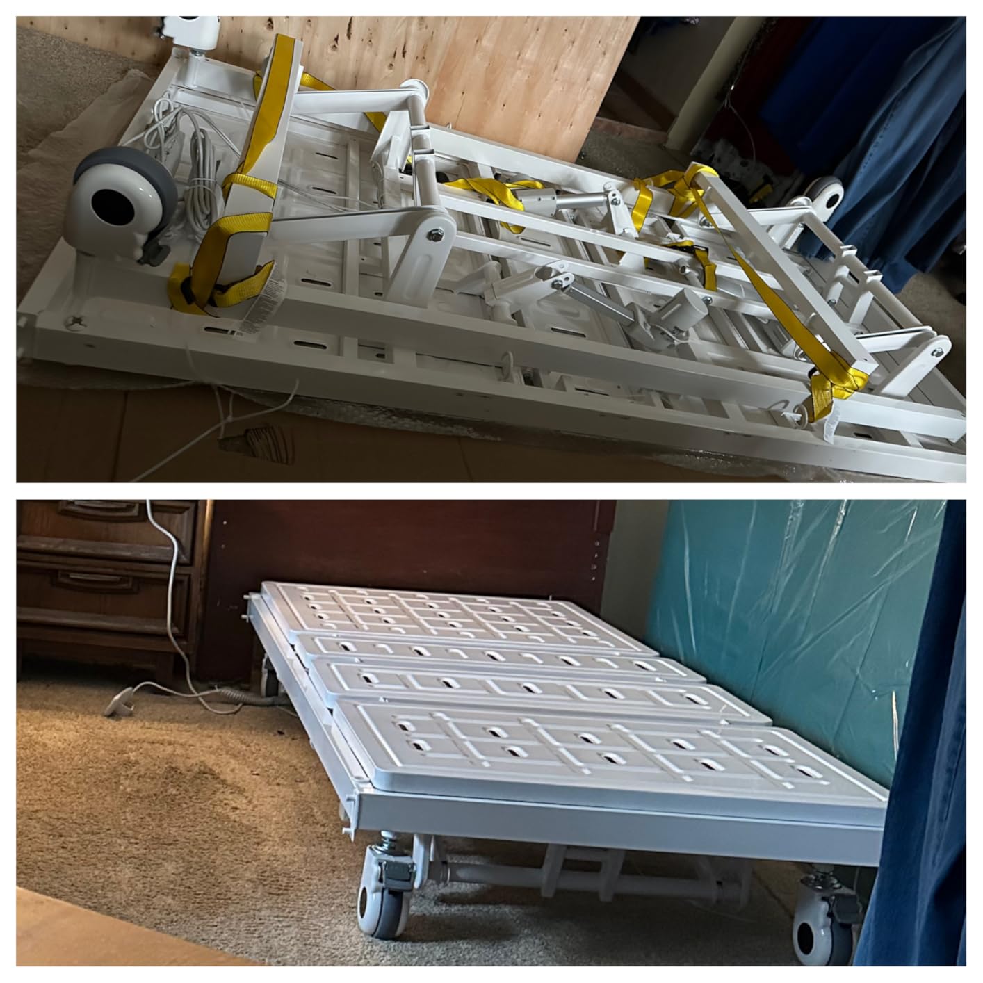 Real Relax Premium 2 Function Full Electric Hospital Bed, ICU Electric Medical Bed with 4 inch Foam Mattress & IV Pole customer photo 1