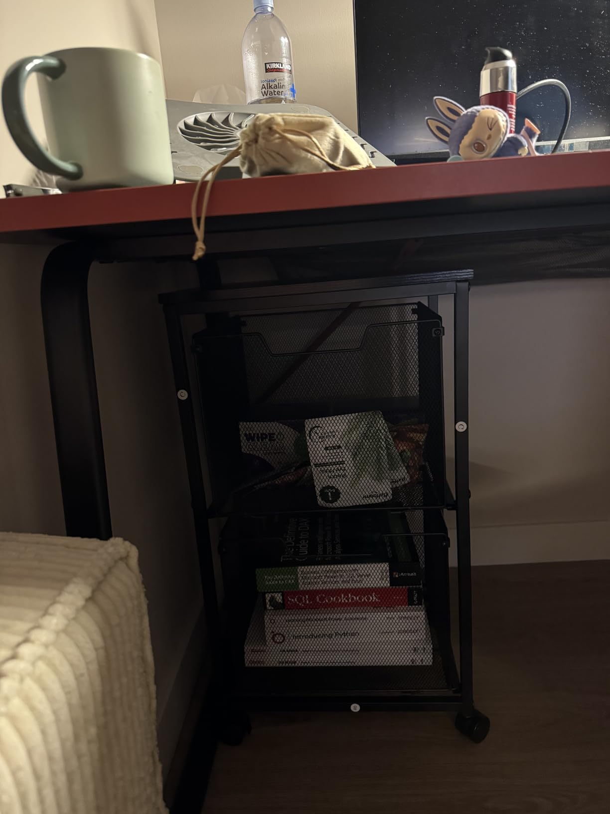 Rolling File Cart with 2 Storage Drawers, File Cabinet with Wheels, Hanging File Folder Organizer, Under Desk Storage, Printer Stand Utility Cart Filing Cabinet for Home Office,Black customer photo 1