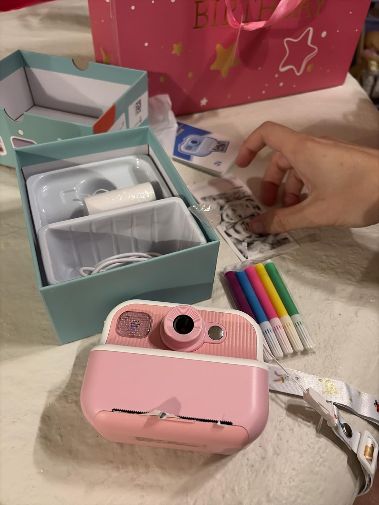 Instant Camera, Front Rear Dual Selfie Kids Camera with 1080P Videos, Holiday Birthday Gifts for Kids Age 3-12 customer photo 2