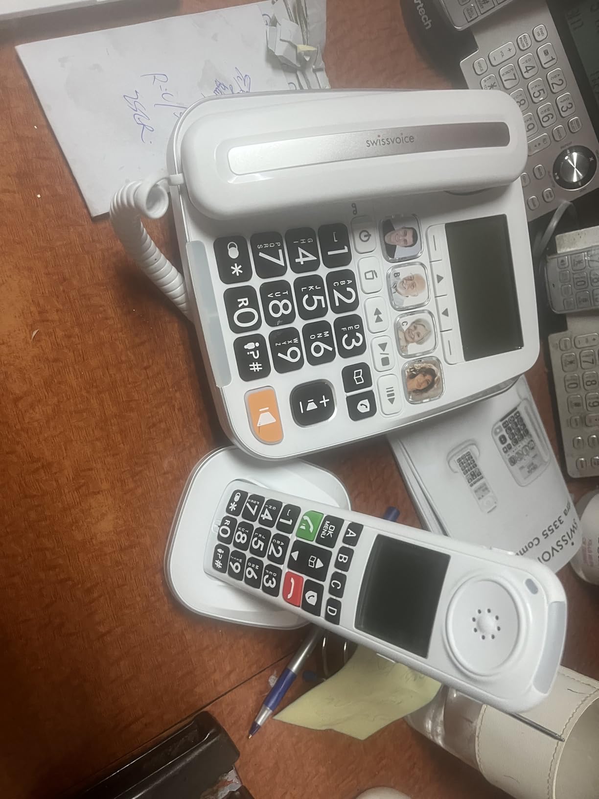 SWISSVOICE 3355 DECT 6.0 Corded Big Button Phone for Elderly with Answering Machine and Additional Cordless Handset - Loud Phones for Hard of Hearing - Hearing Aid Compatible customer photo 1