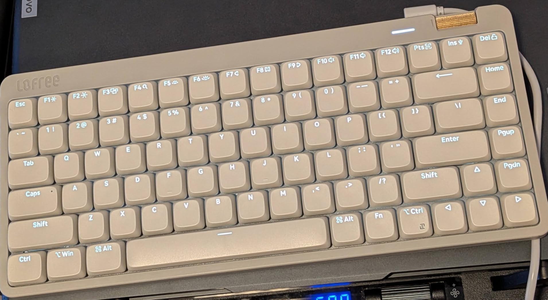 Lofree Flow Lite 84 Keys Low Profile Mechanical Keyboard, 75% Swappable Rechargeable Wireless Keyboard with 2.4G Receiver, Bluetooth and Wired Connection for Windows, Mac/ Specter Linear Switches (Marble) customer photo 1