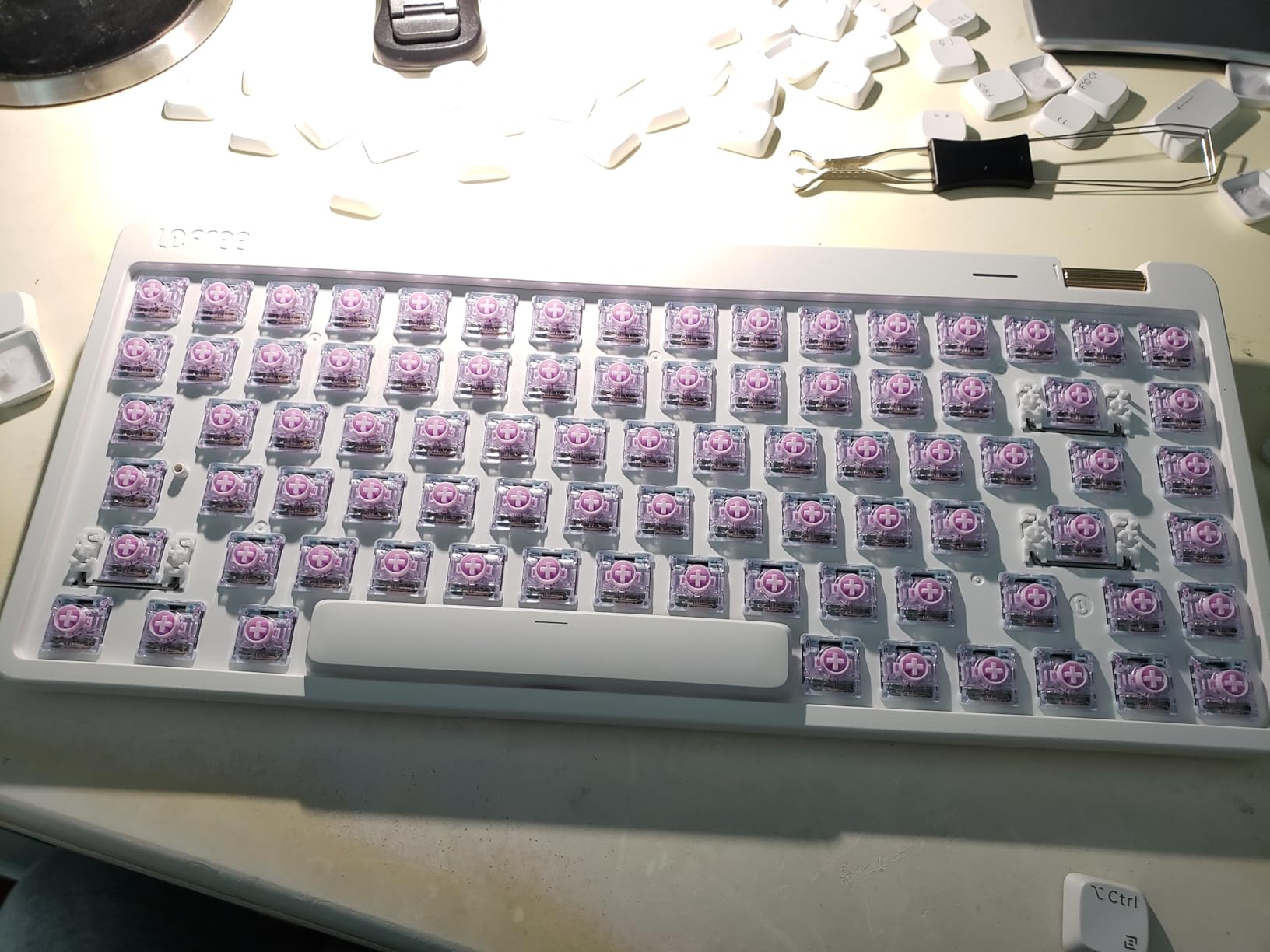 Lofree Flow Lite 84 Keys Low Profile Mechanical Keyboard, 75% Swappable Rechargeable Wireless Keyboard with 2.4G Receiver, Bluetooth and Wired Connection for Windows, Mac/ Specter Linear Switches (Marble) customer photo 2