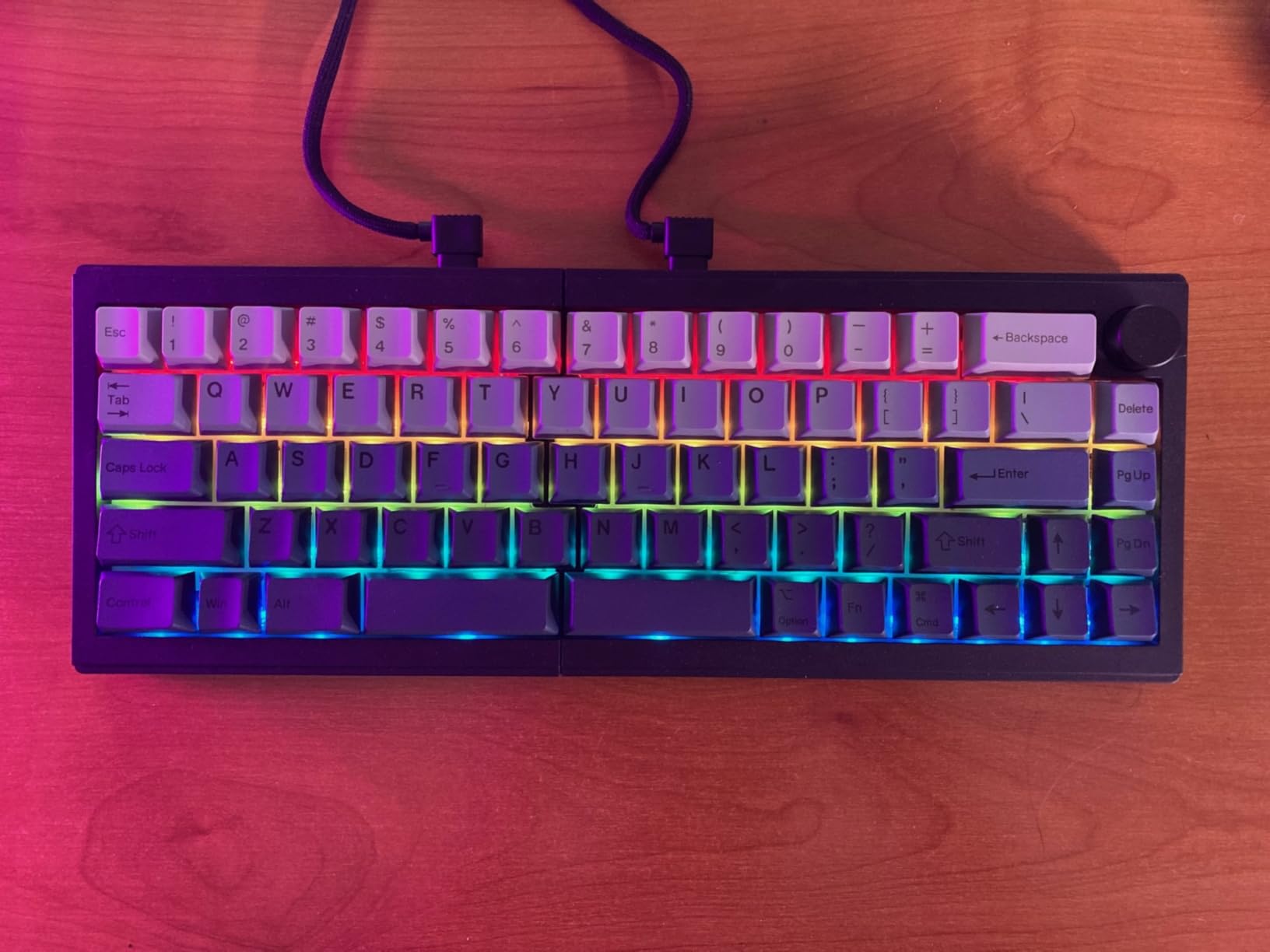 EPOMAKER Split65 QMK/VIA Programmable Wireless Mechanical Keyboard, Ergonomic Gaming Split Layout customer photo 1