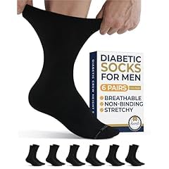 Pembrook Diabetic Socks for Men - 6 Pairs Crew Diabetic Neuropathy Socks for Men | Non Binding customer photo 1