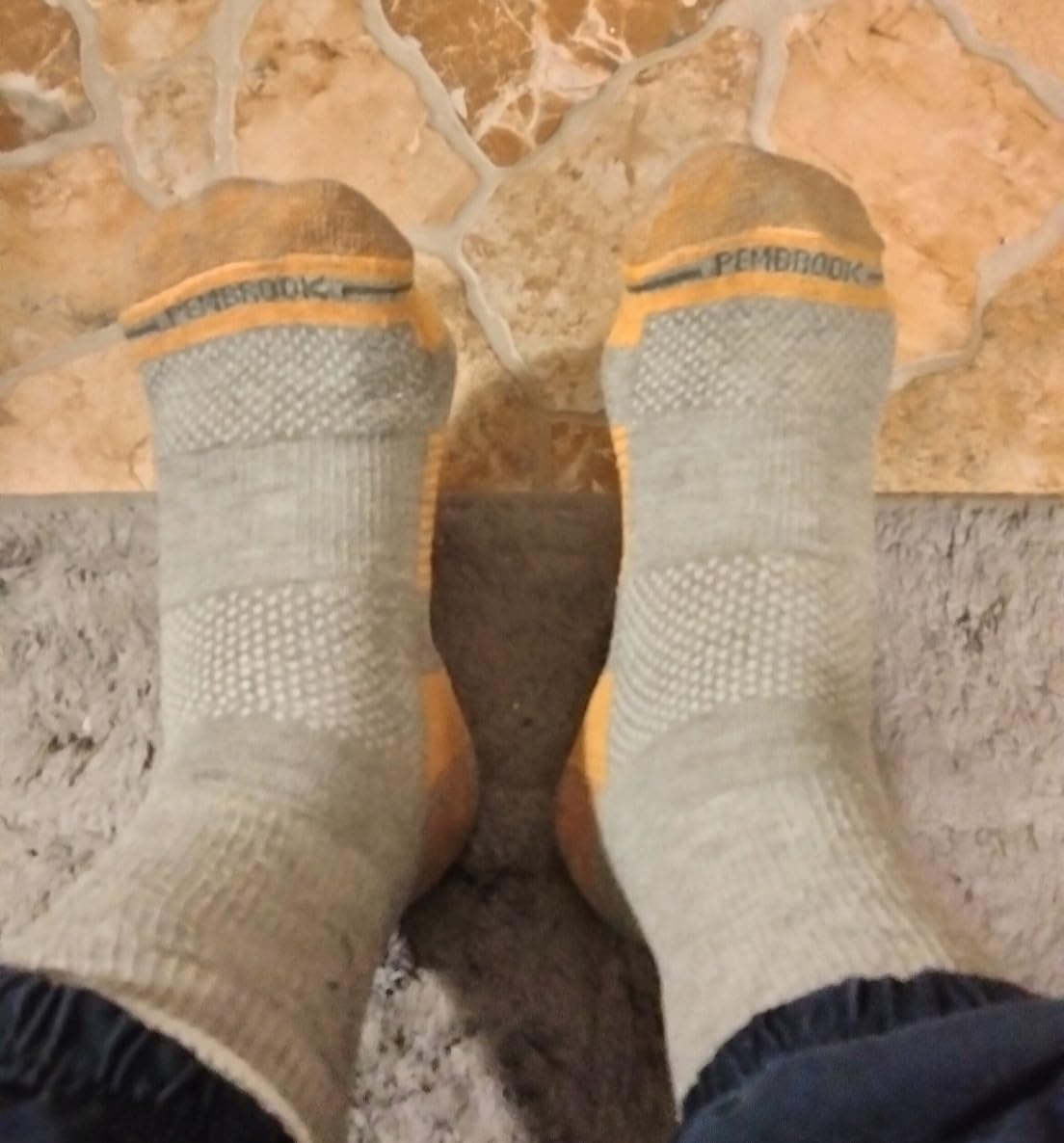 Pembrook Diabetic Socks for Men - 6 Pairs Crew Diabetic Neuropathy Socks for Men | Non Binding customer photo 2
