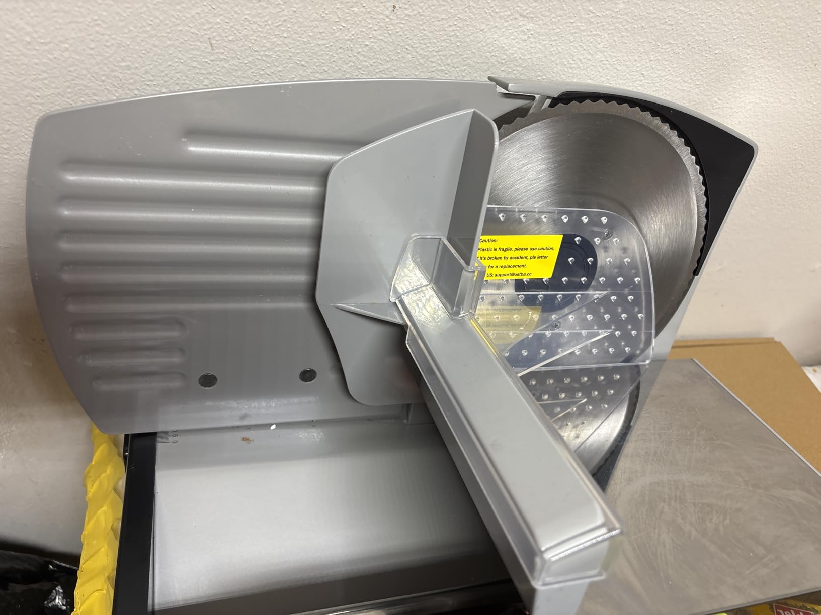 OSTBA Meat Slicer with Quiet DC Motor, 200W Electric Deli Slicer, Dual 7.5'' Stainless Steel Blades, 0-15mm Adjustable Thickness, Easy to Clean, Ideal for Meat, Cheese, Bread, and Vegetables customer photo 1