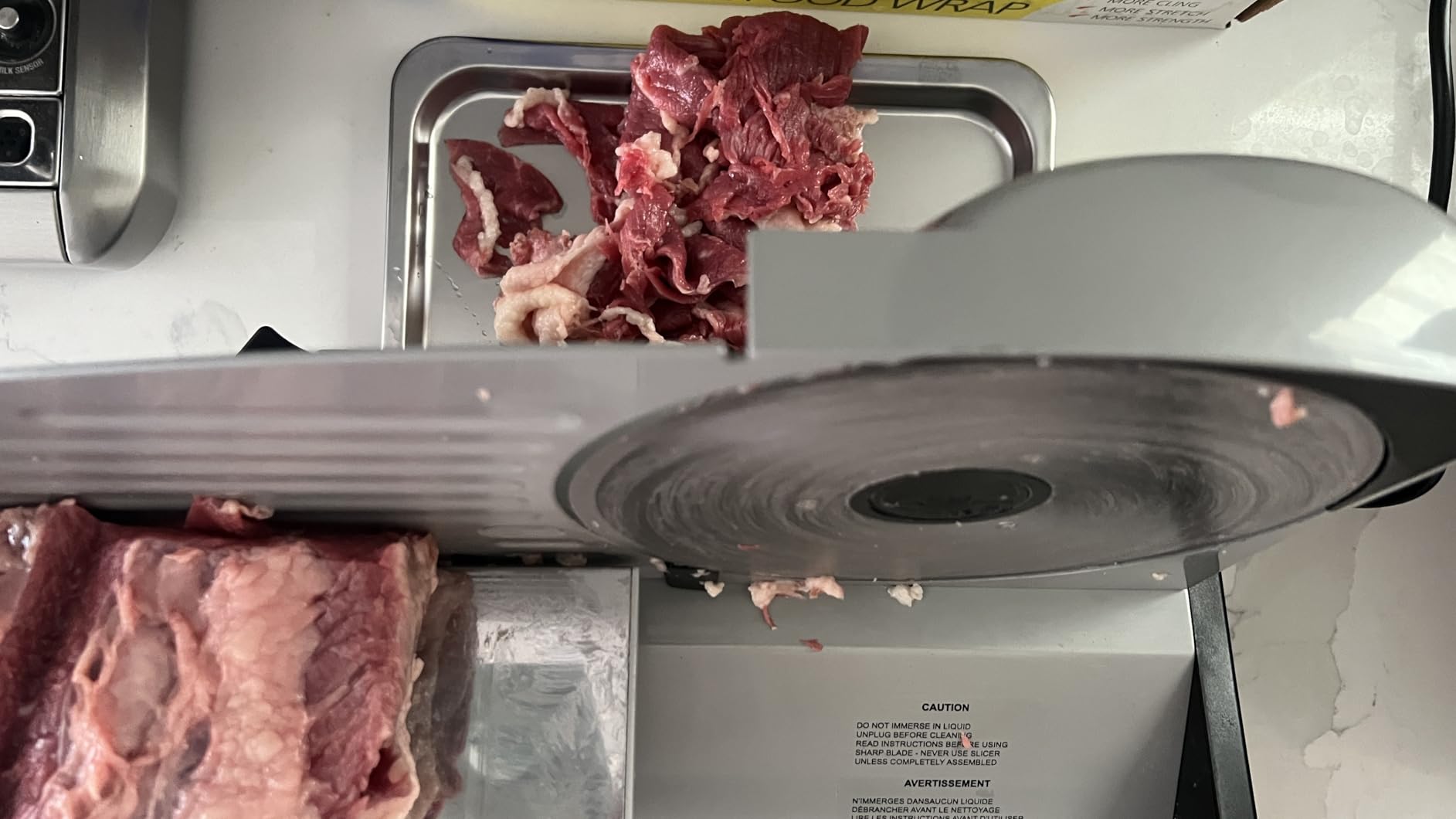 OSTBA Meat Slicer with Quiet DC Motor, 200W Electric Deli Slicer, Dual 7.5'' Stainless Steel Blades, 0-15mm Adjustable Thickness, Easy to Clean, Ideal for Meat, Cheese, Bread, and Vegetables customer photo 2