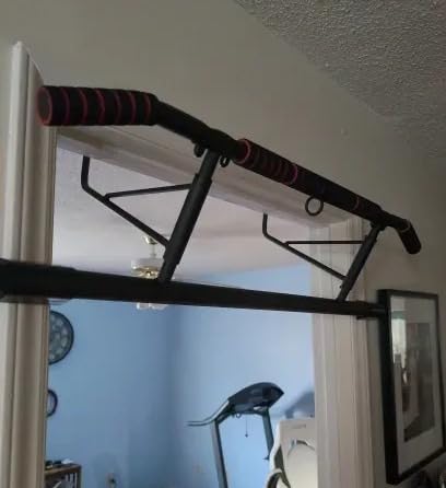 IRON AGE Pull Up Bar for Doorway: 2025 New Pullup Bar - Industrial Grade Steel, Hang & Go Training, Multi-Grip Horizontal Array customer photo 1