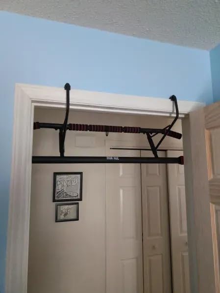 IRON AGE Pull Up Bar for Doorway: 2025 New Pullup Bar - Industrial Grade Steel, Hang & Go Training, Multi-Grip Horizontal Array customer photo 2