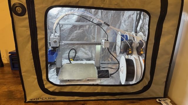 3D Printer Enclosure for Bambu Lab A1 Combo, Stainless Steel Frame Enclosure with LED Light, Fireproof Dustproof Noise Reduction Constant Temperature 3D Printer Cover, 838x588x588MM customer photo 1