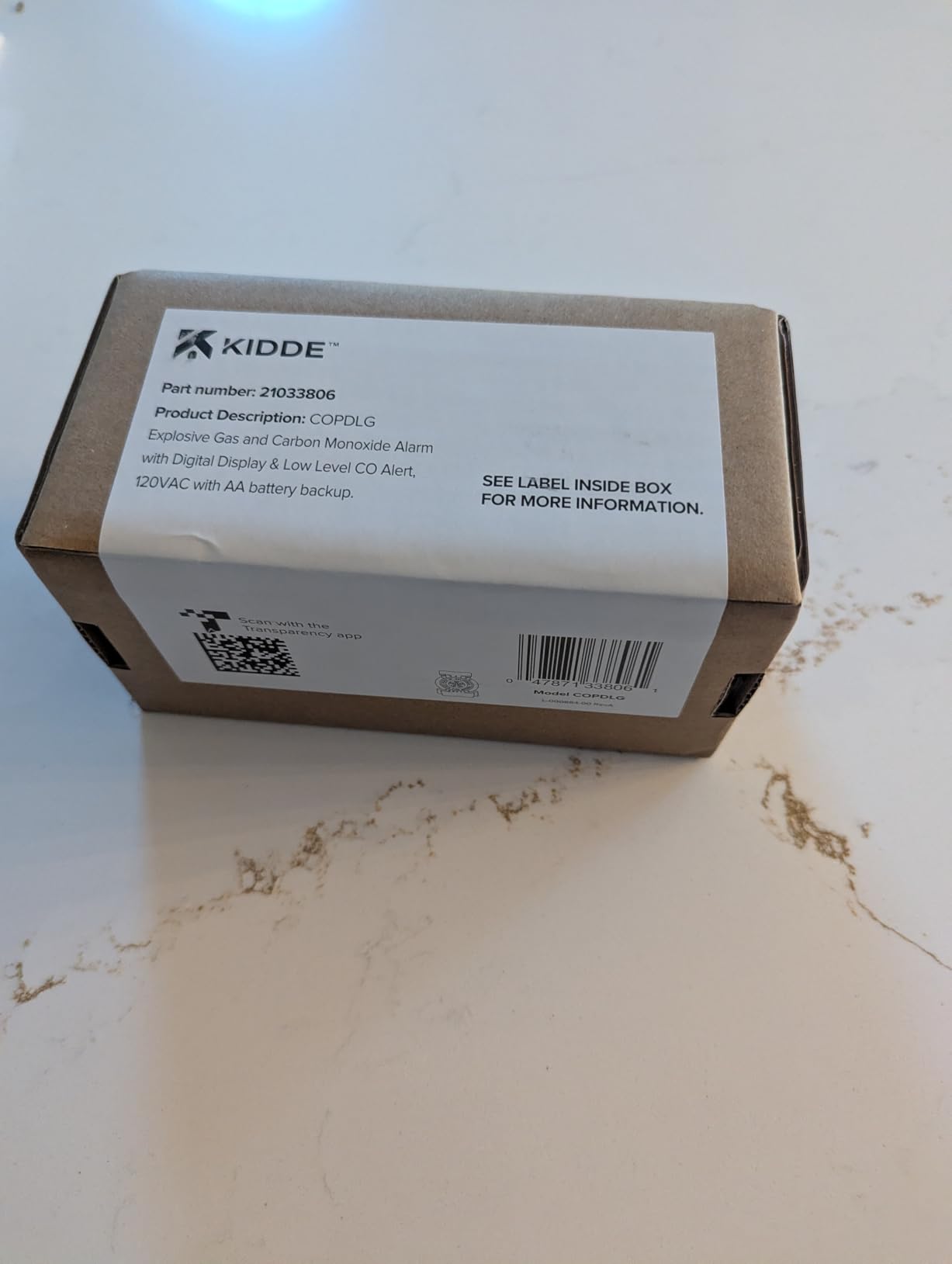 Kidde Carbon Monoxide + Explosive Gas, Natural Gas & Propane Alarm, Plug-in with 9V Battery Backup, Digital Display, 85 dB Alarm, LED Status Indicators, 3rd Edition customer photo 2