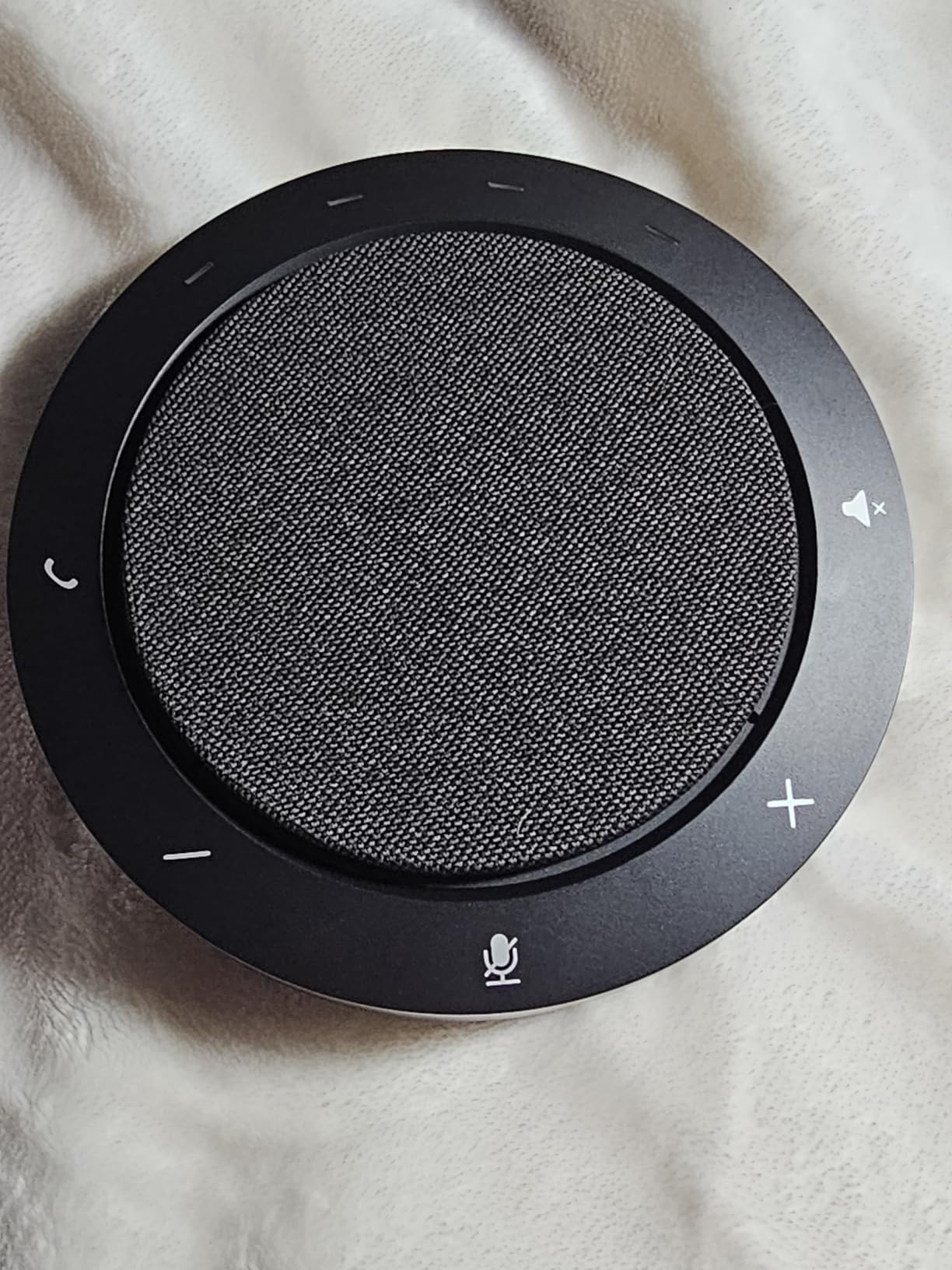 Conference Speakerphone - 3 AI Noise Reduction Mics, 360° Clear Voice, 12H Battery, Bluetooth & USB-C, Perfect for Home & Office Meetings customer photo 1