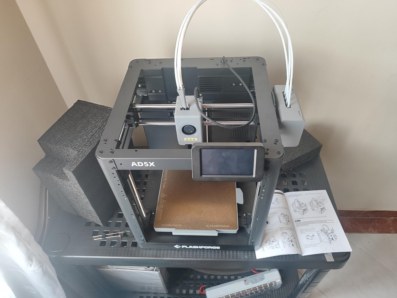 Flashforge AD5X Multicolor 3D Printer, 600mm/s High-Speed 3D Printer with 300˚C Nozzle, Auto Leveling and PEI Flexible Plate, 220x 220 x220mm customer photo 1
