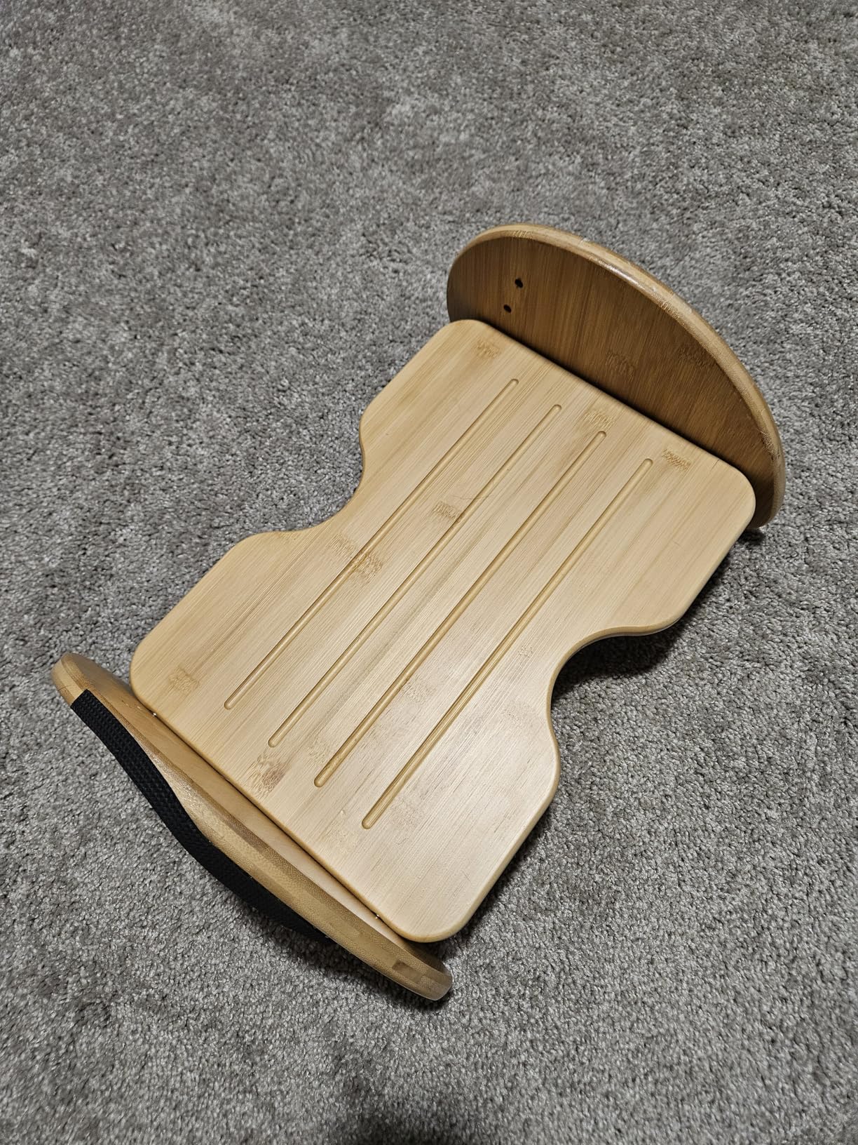 Amazer Bamboo Foot Rest for Under Desk at Work, 2-in-1 Reversible Rocking Footrest Adjustable Foot Stool, Ergonomic Footrest for Under Gaming Desk customer photo 2