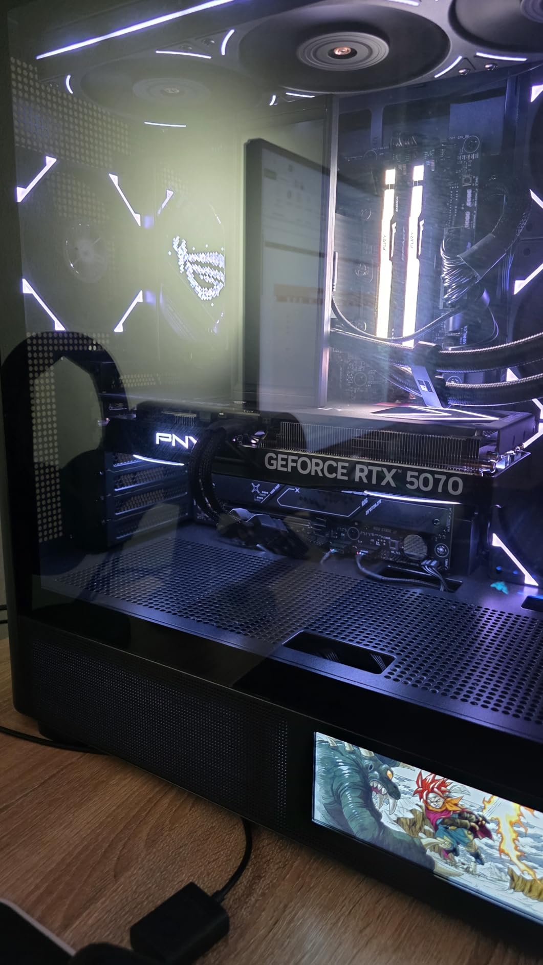 PNY NVIDIA GeForce RTX 5070 Epic-X ARGB OC Triple Fan Graphics Card (12GB GDDR7, 192-bit, 2685 MHz, SFF-Ready, PCIe 5.0) customer photo 1
