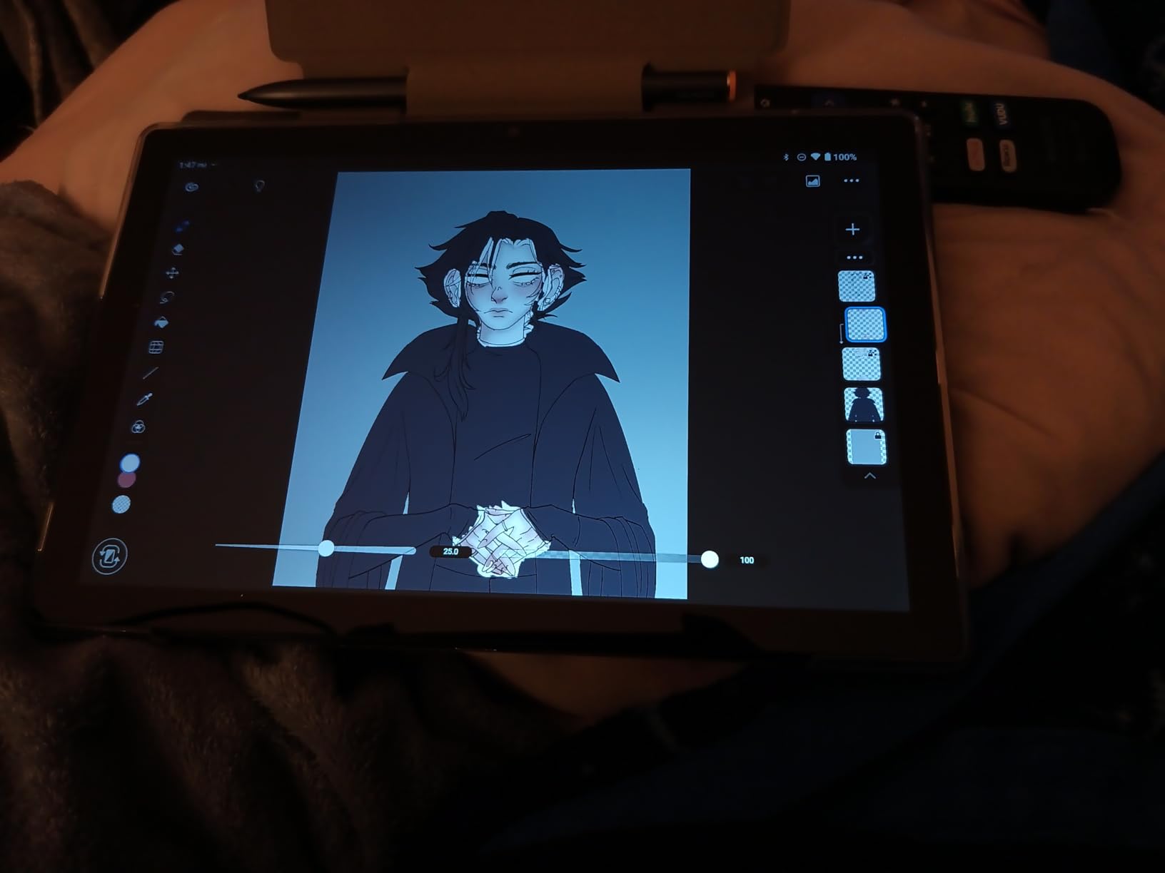 HUION KAMVAS Slate 11 Standalone Drawing Tablet No Computer Needed with Anti-Glare Screen, 10.95 Inch Digital Art Tablet with Tilt-Alignment Stylus, 90Hz Android 14 Pad with 8GB + 128GB for Artists customer photo 2