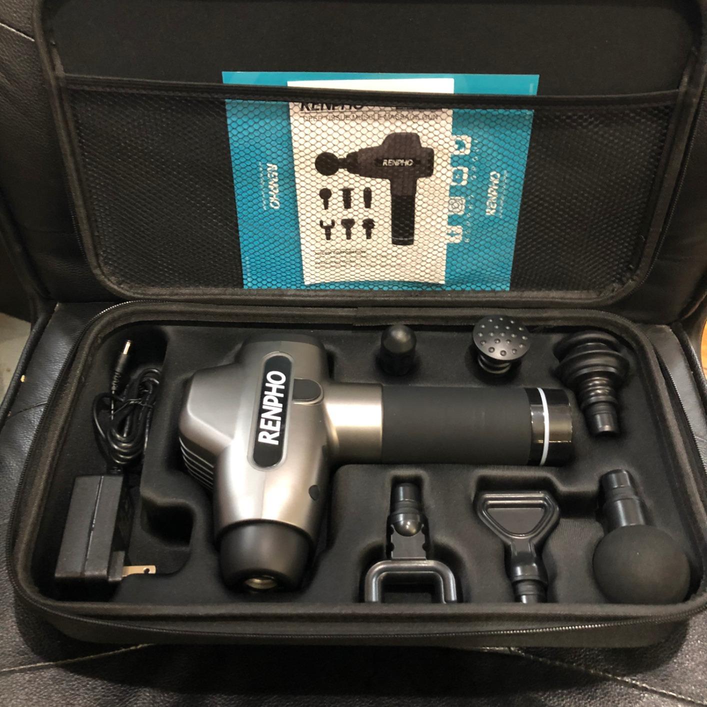 RENPHO Active+ Percussion Massage Gun - 5 Adjustable Speeds for Back, Neck, Muscle Recovery - App Controlled Guided Courses, with Carry Case for Professional Athlete, Gym and Travel,Black customer photo 1