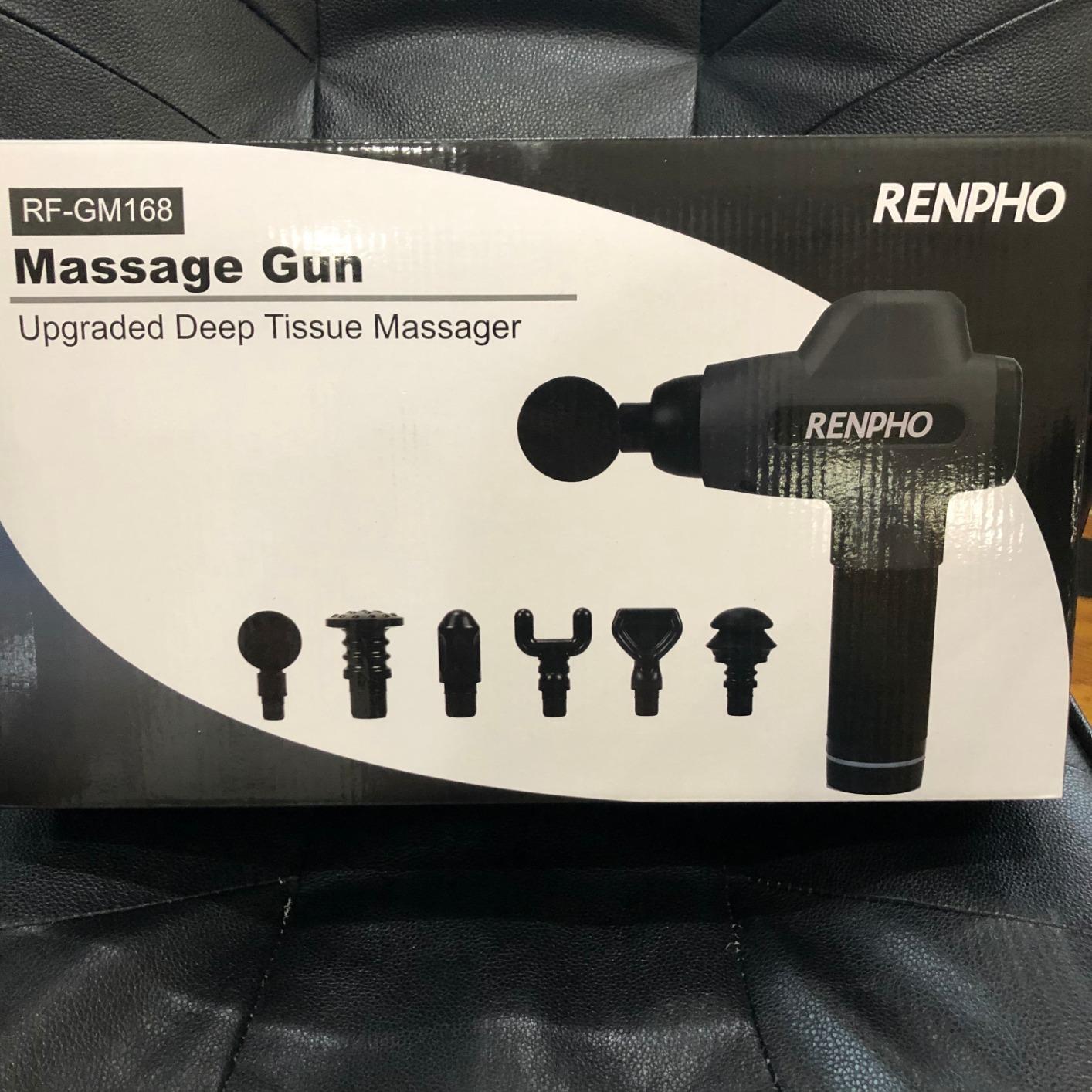 RENPHO Active+ Percussion Massage Gun - 5 Adjustable Speeds for Back, Neck, Muscle Recovery - App Controlled Guided Courses, with Carry Case for Professional Athlete, Gym and Travel,Black customer photo 2