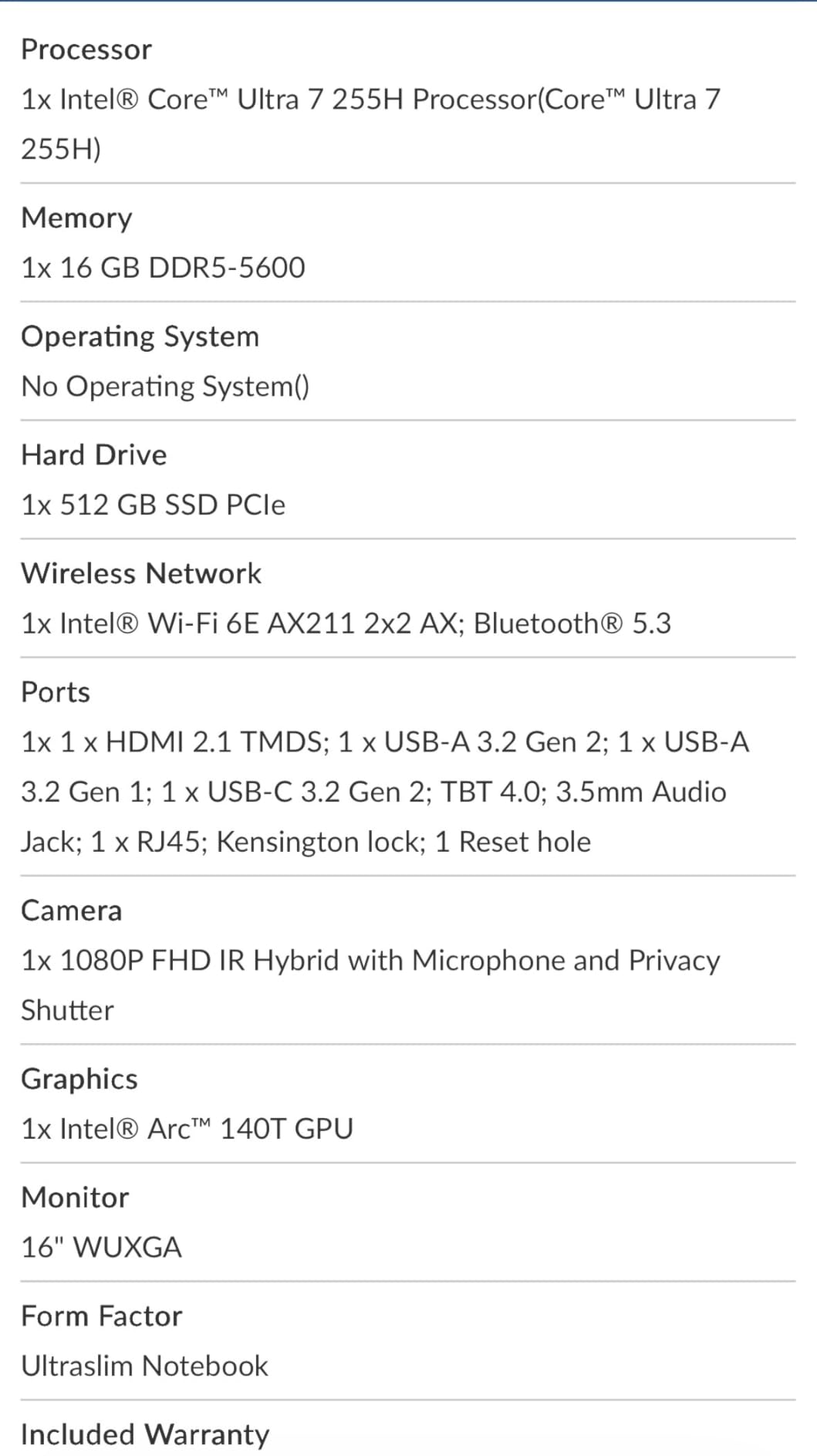 Lenovo ThinkPad E16 Gen 3 Laptop Computer, Intel Ultra 7 255H (16C/16T), 16GB DDR5 & 1TB PCIe SSD, Thunderbolt 4, Numeric Keypad, WiFi 6E (with Intel AX211), Windows 11 Pro, no Mouse, Carbon Black customer photo 1