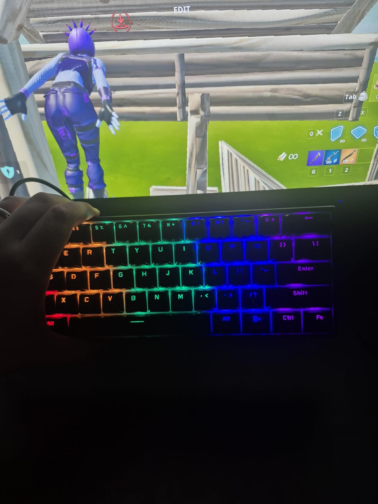Newmen GM611 Mechanical Keyboard, Rainbow LED Backlit Gaming Wired Keyboards Compact Mini 61 Keys Portable 60 Percent Mechanical Keyboard with Black Keycaps, for Windows Laptop PC Linear Red Switches customer photo 2