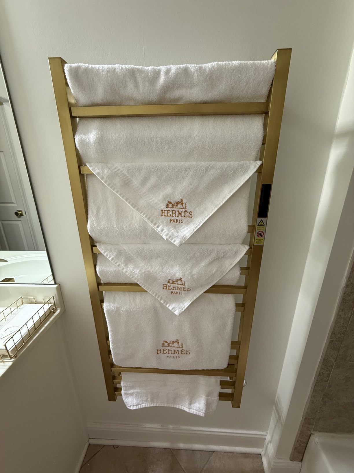 14 Bars Luxury Towel Warmers Wall Mounted Heated Towel Rack, Towel Warmer for Bathroom with Timer & Temperature Multi-Level Adjustable, Hardwired and Plug-in Compatible (Brushed Gold) customer photo 1