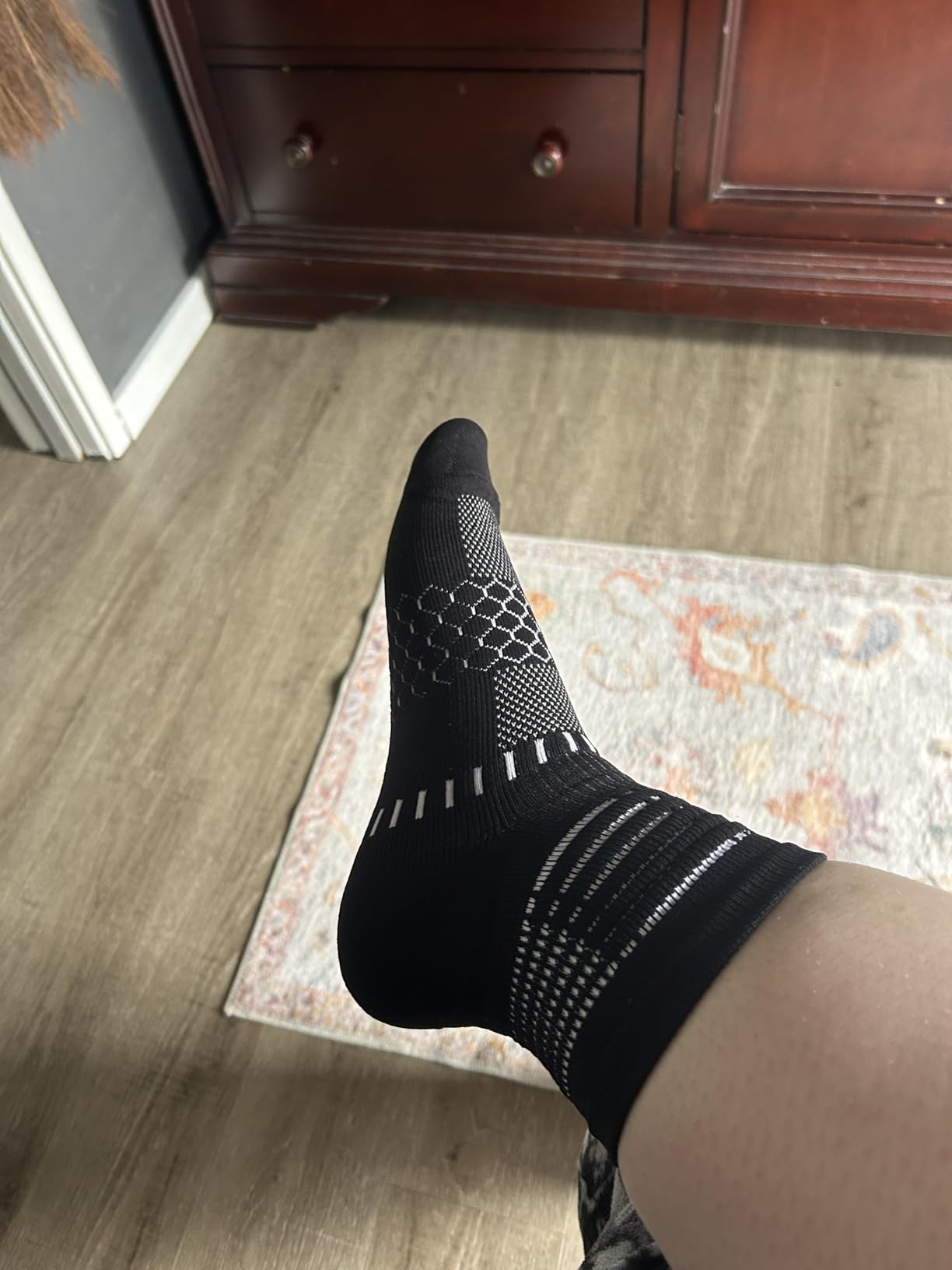 Ankle Compression Socks for Women Men Plantar Fasciitis Relief 3/5 Pairs Cushioned Athletic Running Socks customer photo 2