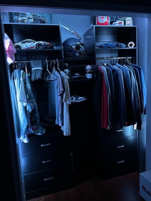 Closet System Set of 2, 4FT Closet Systems with 6 Wood Drawers, 48