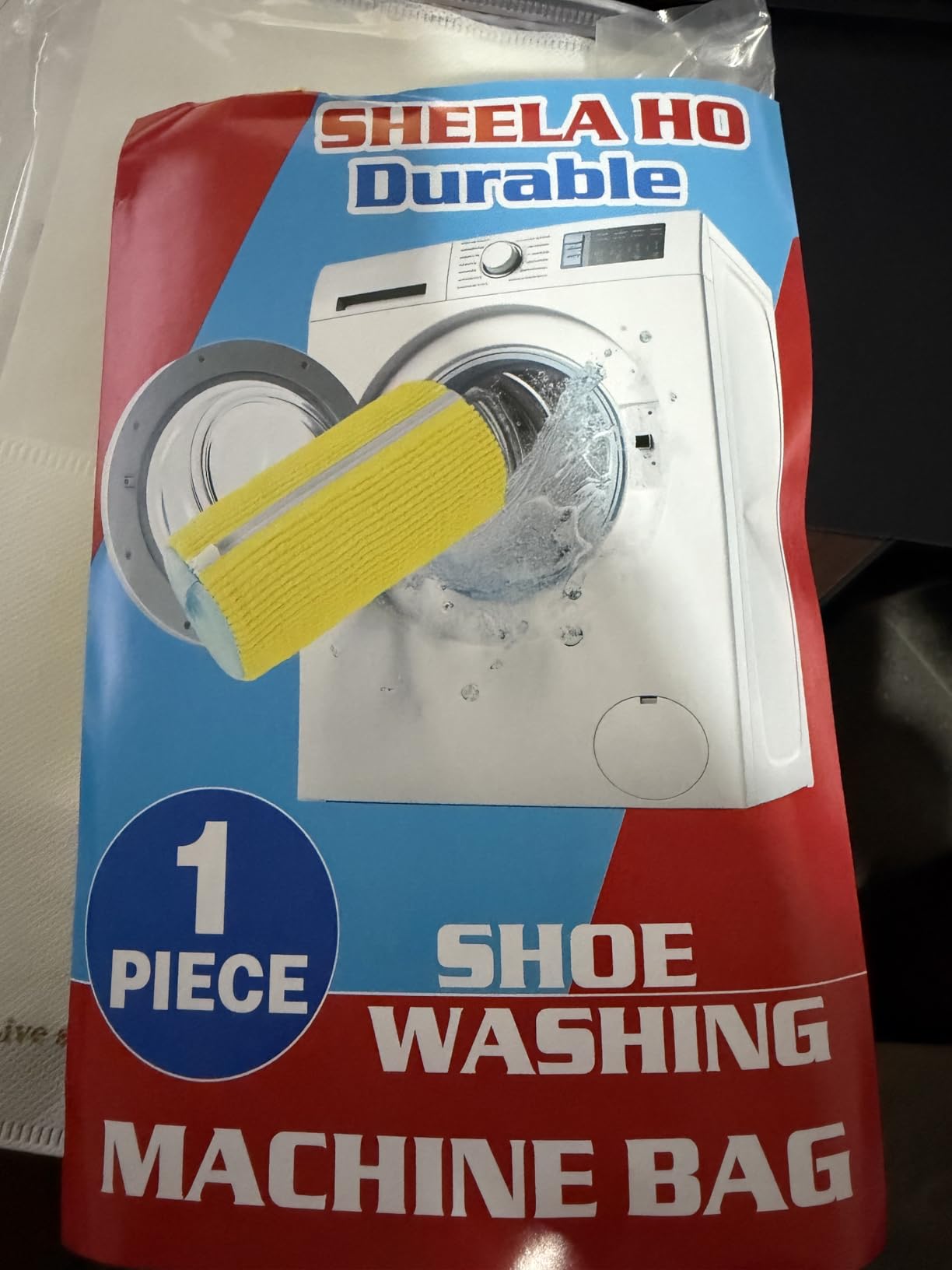 Shoe Washing Machine Bag,Laundry Shoe Bag for Washer and Dryer,Reusable Shoe Cleaning Bag for Sneakers,Tennis Shoes,With Self-locking Zipper, Microfiber Inside,Include Shoe Bag (Pro Yellow - 1 Pack) customer photo 1