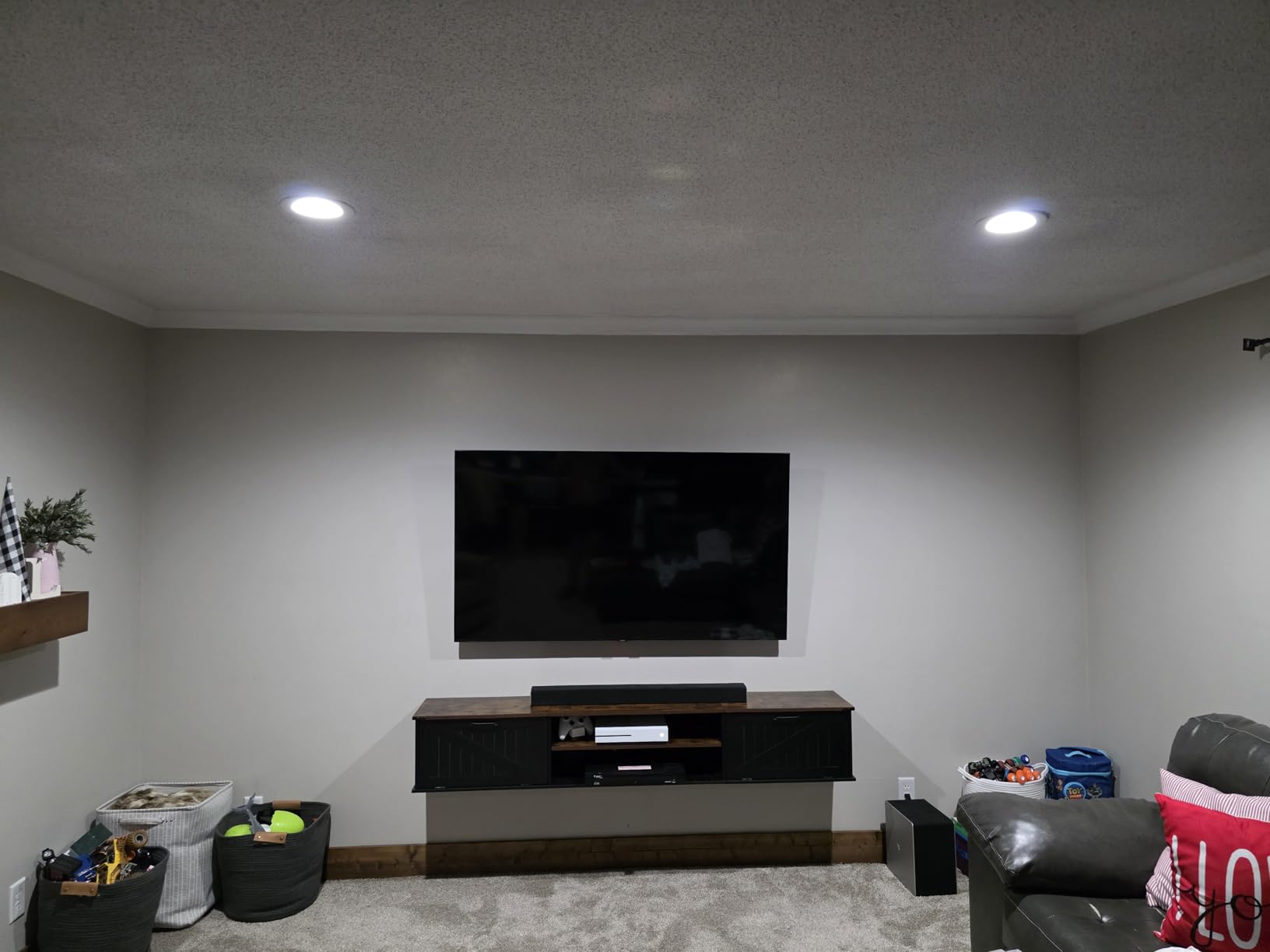 Floating TV Stand with Doors, 63
