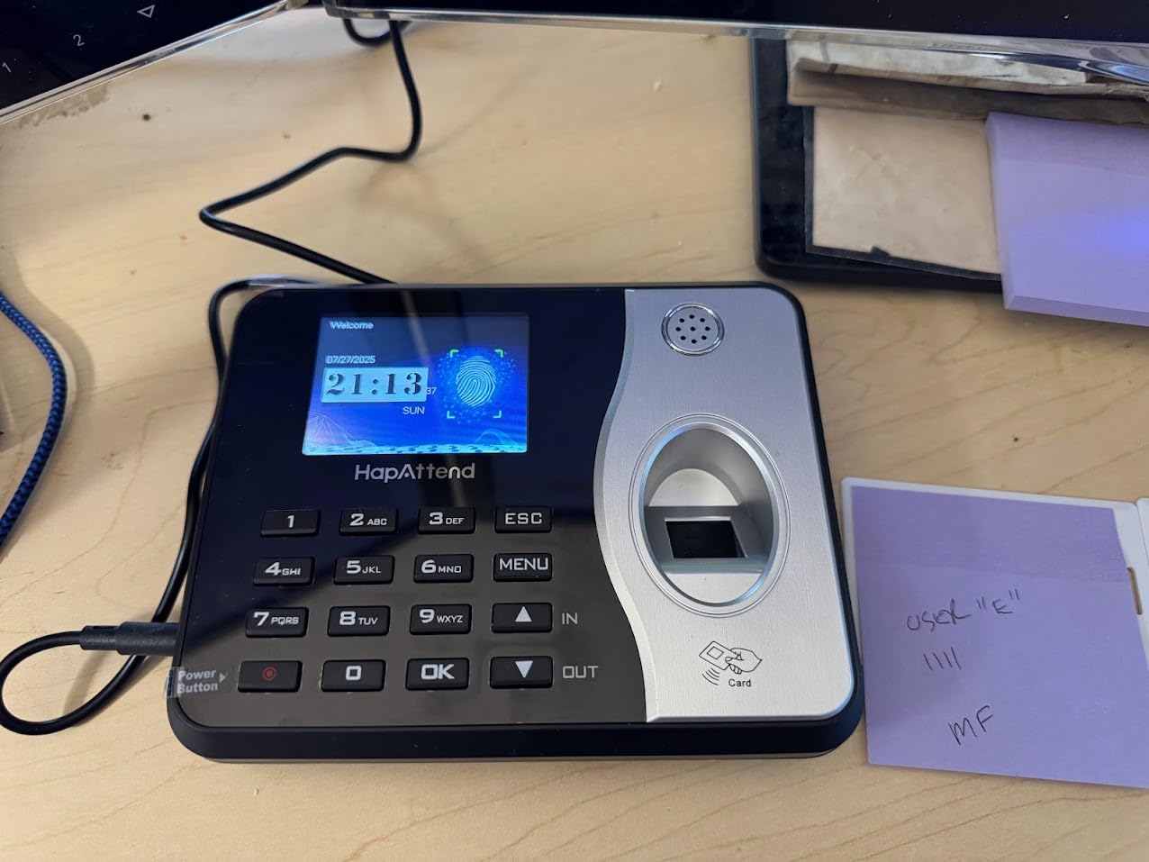 Time Clocks for Employees Small Business Automatic Calculate Hours, 0 Monthly Fees Fingerprint Time Clock, H3 Standalone Biometric Clock in Machine for Employees with 5 RFID Cards (No WiFi) customer photo 2
