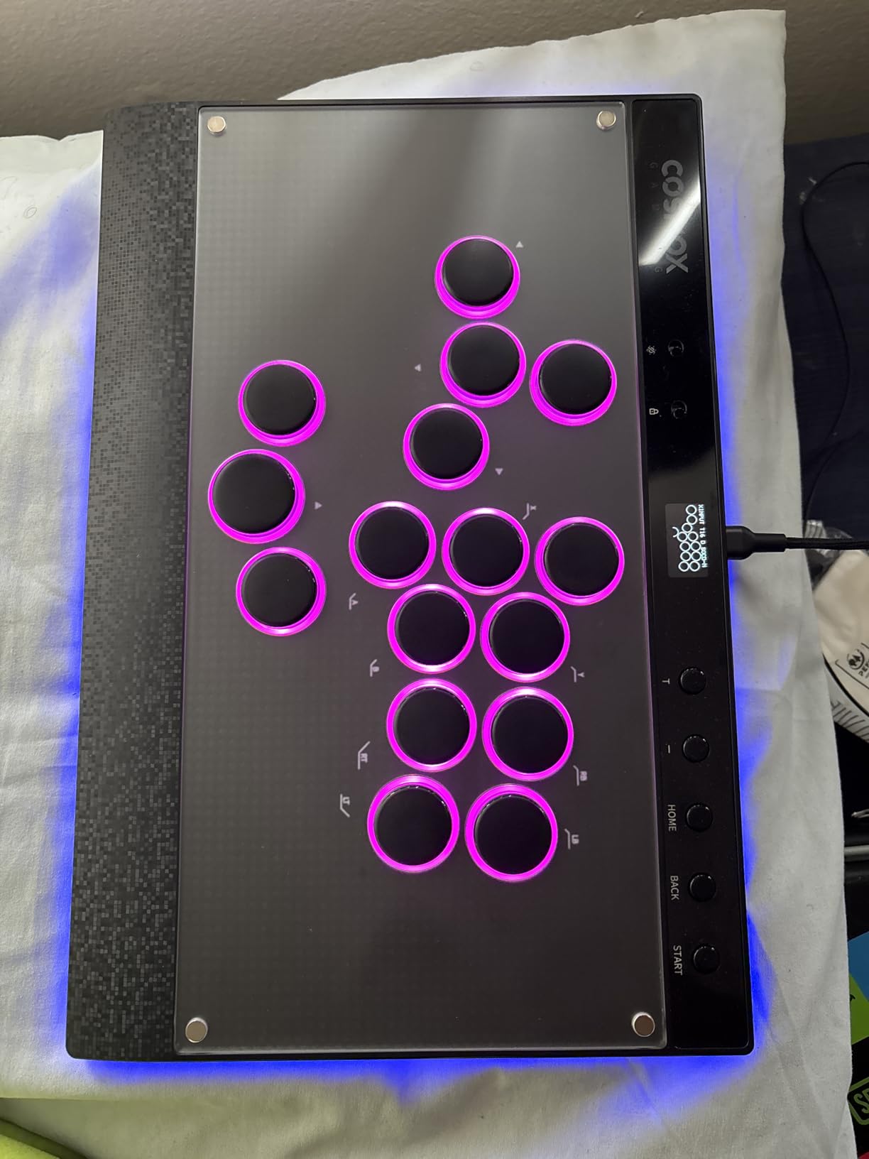 Haute42 Leverless Controller Arcade Stick: Magnetic Leverless Arcade Stick with RGB Rims, Premium Black Haute42 C16 Arcade Controller for PC/PS3/PS4/Switch Game with Lock Button Support Hot Swap & SOCD customer photo 1