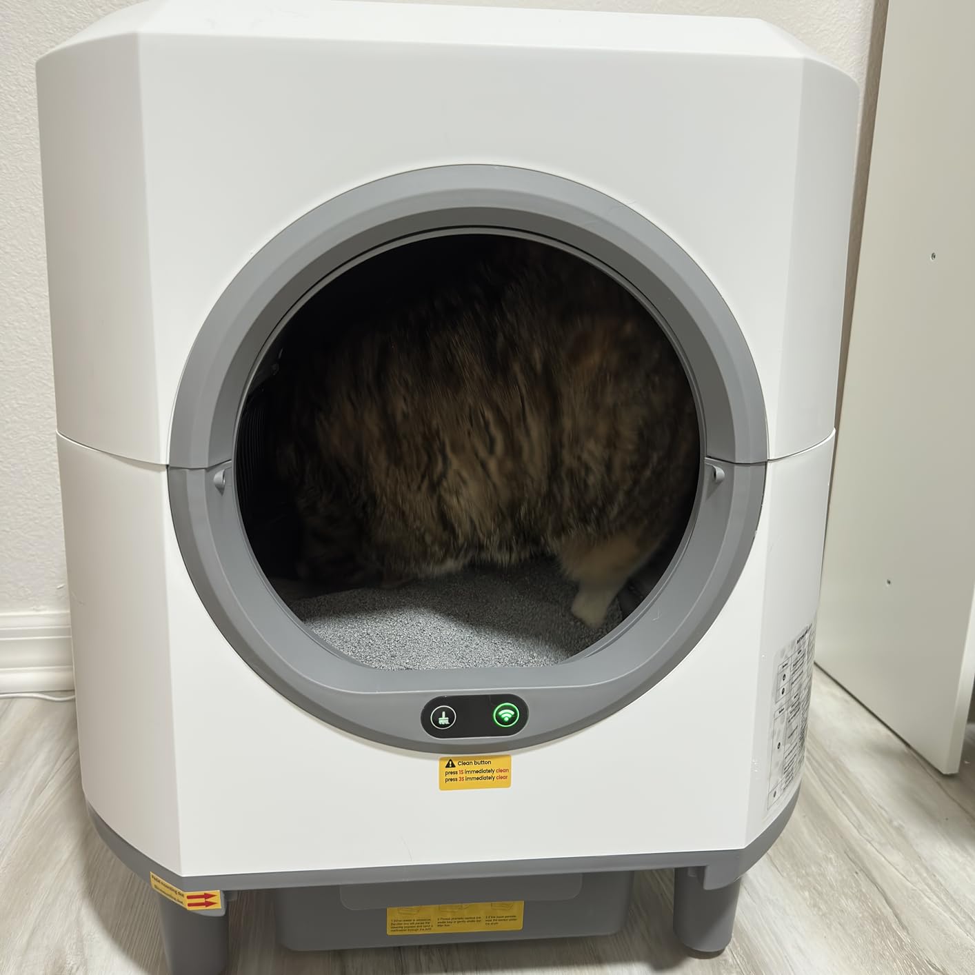 Automatic Litter Box, Self Cleaning Litter Box, Odor Control, 90L Large Capacity with APP Control and Safety Sensor, Ellenpent, for Multiple Cats, Large Cat, with 3 Rolls Garbage Bags customer photo 1