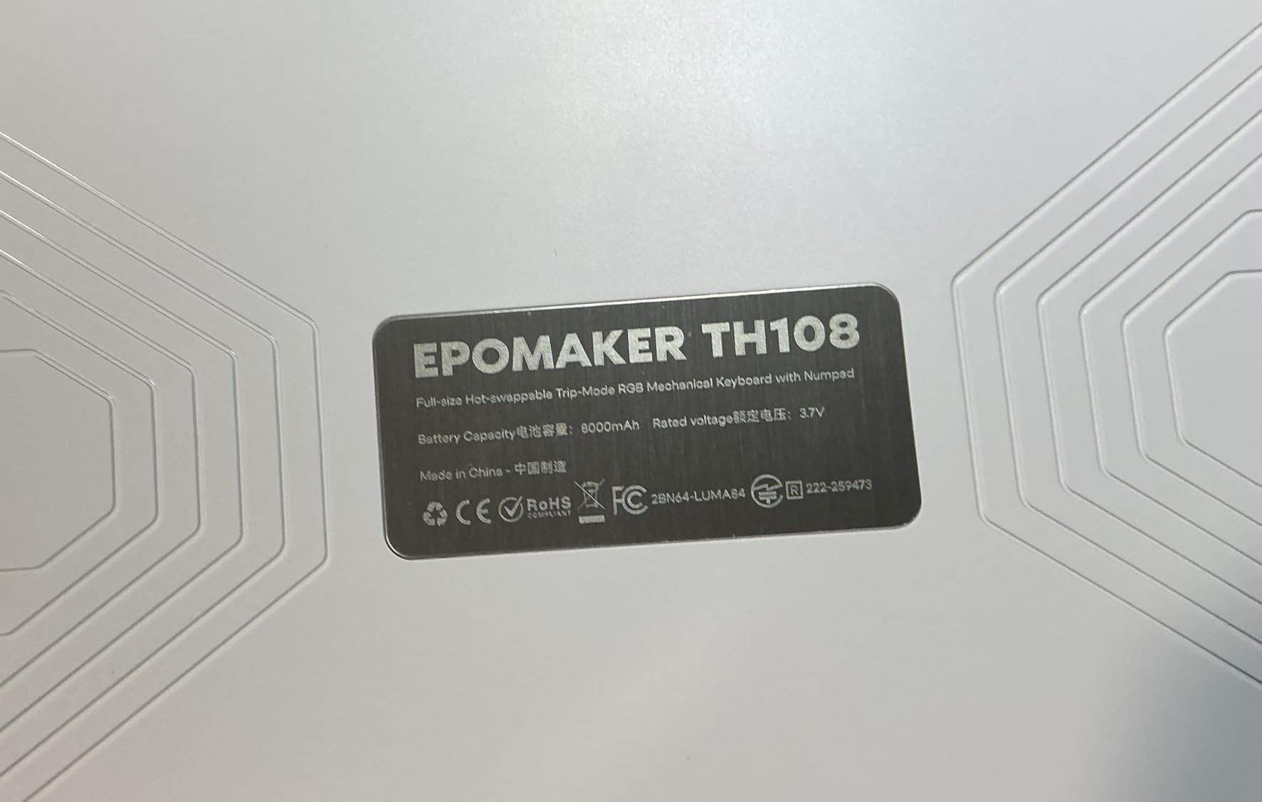 MechLands EPOMAKER TH108 Full Size Mechanical Keyboard, Wireless Gaming Keyboard, 8000mAh Battery, Creamy Gasket, 108 Keys, Hot Swap, Custom Driver, RGB Backlights (Black, Sea Salt Silent Switch) customer photo 2