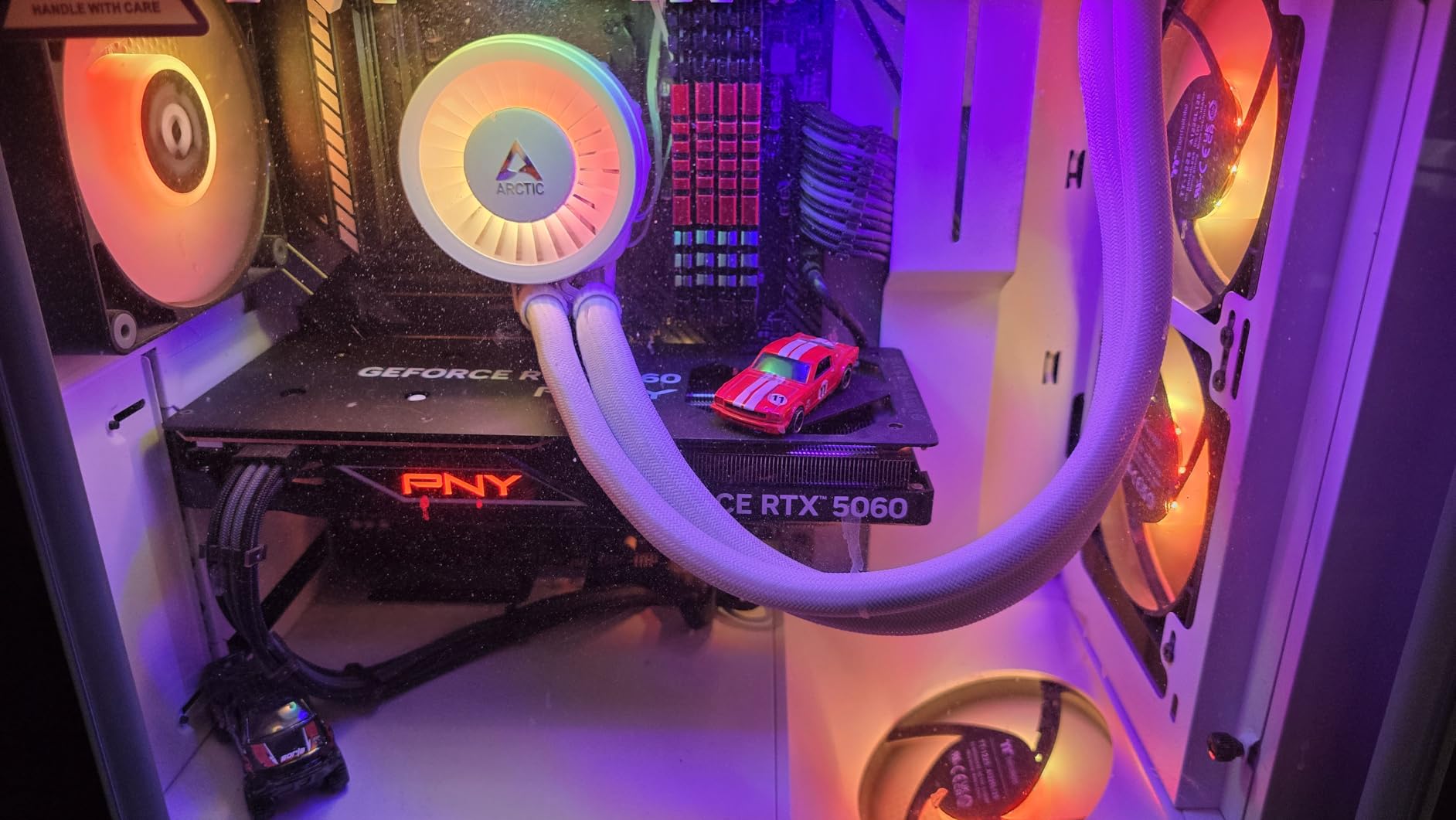 PNY NVIDIA GeForce RTX 5060 Epic-X ARGB OC Triple Fan Graphics Card customer photo 1