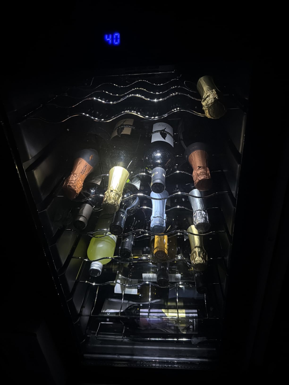 12 Bottle Wine Cooler, Mini Fridge for Red and White, Small Freestanding Refrigerator with 40-66F Digital Temperature Control Glass Door customer photo 2