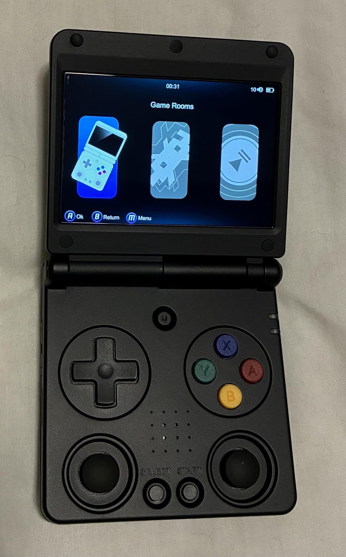 RG34XXSP Anbernic Retro Gaming Console Indigo 64GB - Flip Design 3.4-inch IPS 3300mAh WiFi customer photo 1