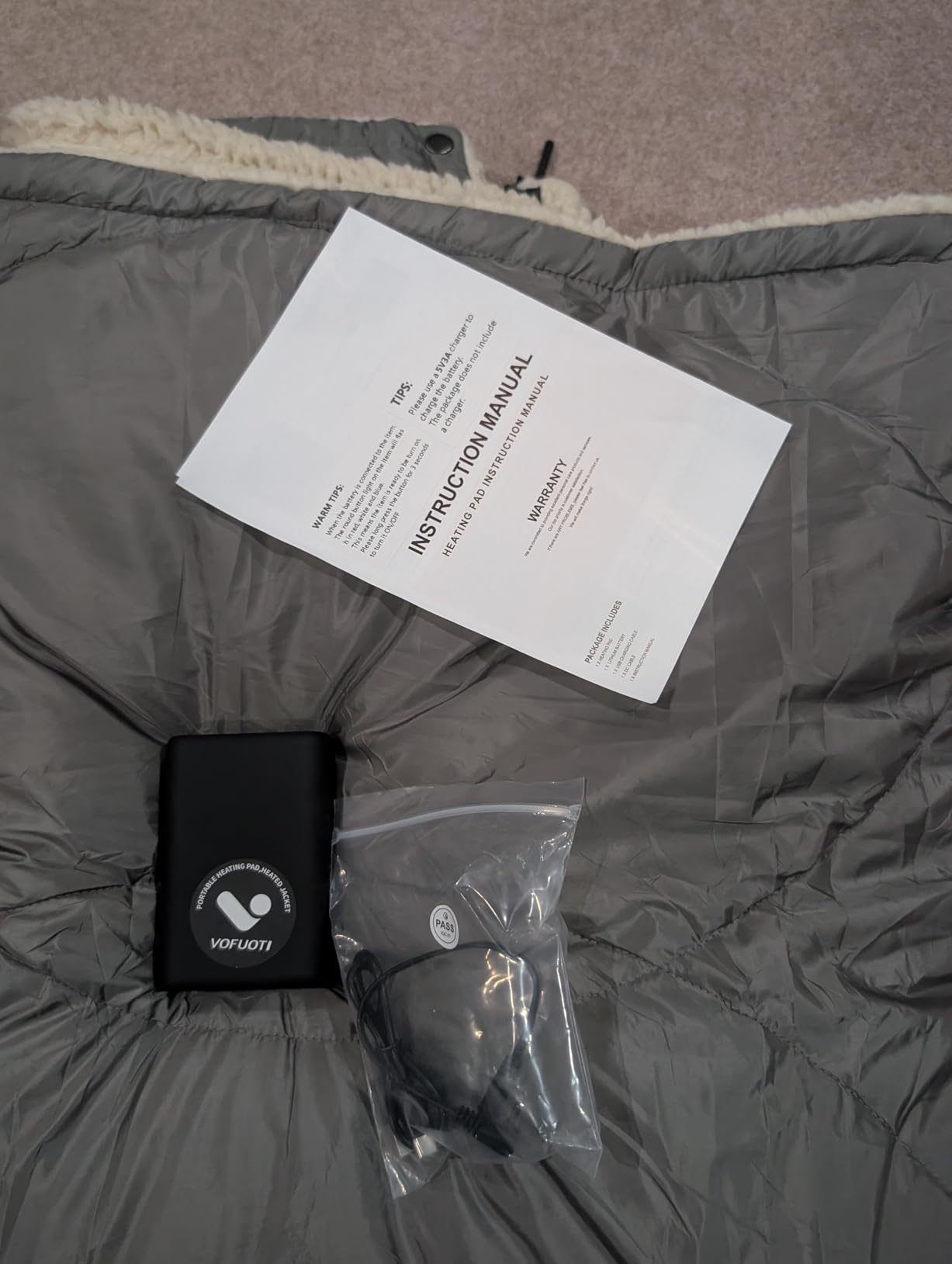 Heated Blanket Battery Operated, 12V Cordless heating pad with 15000 battery, Heated Shawl Throw Blanket, Wearable Heated Blanket, Sherpa Lining, 3 Heating Set for Car, Camping, Backpacking, Hiking, Travel customer photo 2