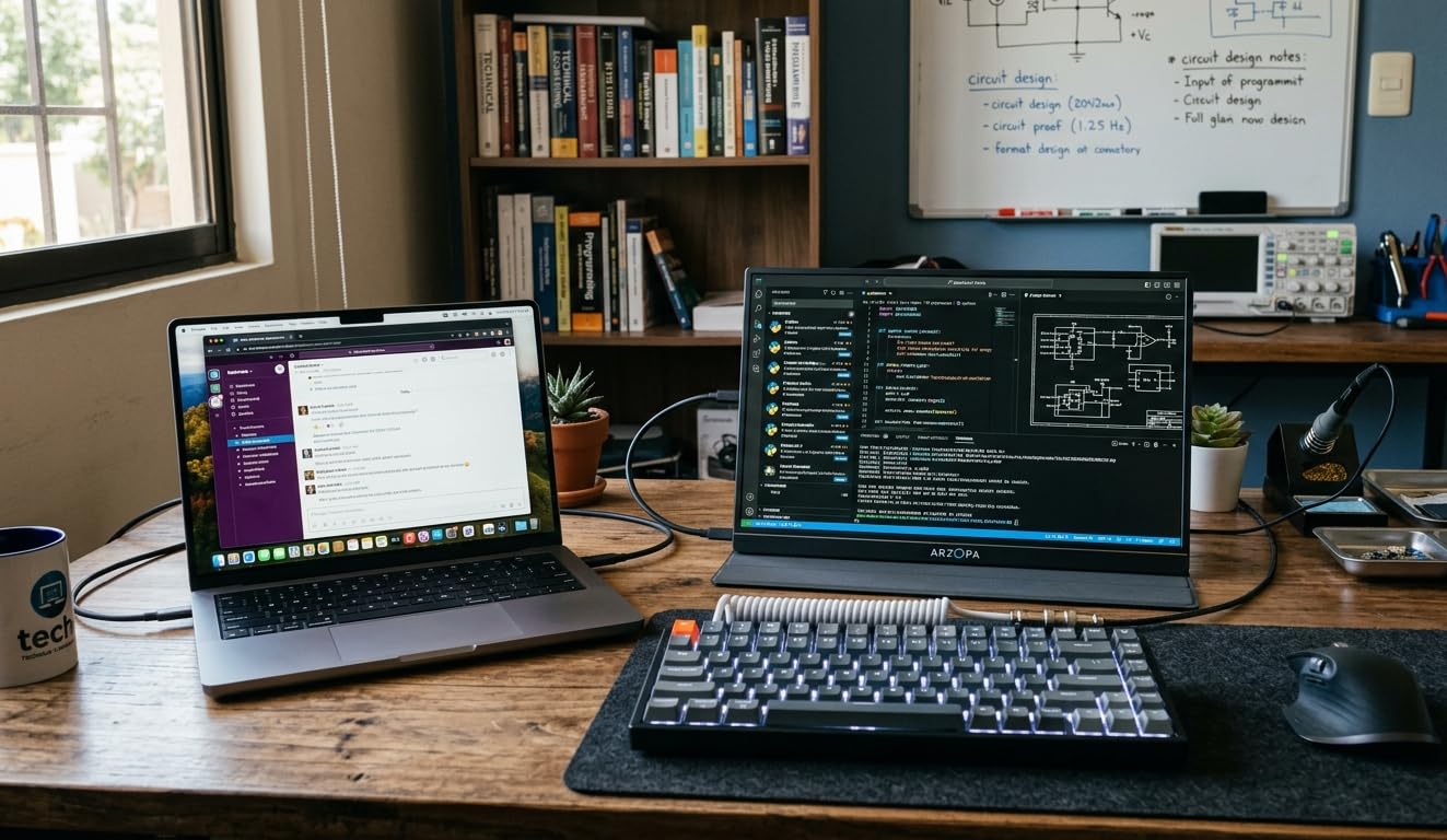 ARZOPA 16.1'' 180Hz 2.5K Portable Monitor, 2560x1440 QHD 107% sRGB Kickstand Portable Gaming Monitor with HDR, Ultra Slim, Eye Care, External Second Screen for Laptop, PC, PS5, Mac, Xbox-Z3FC customer photo 1