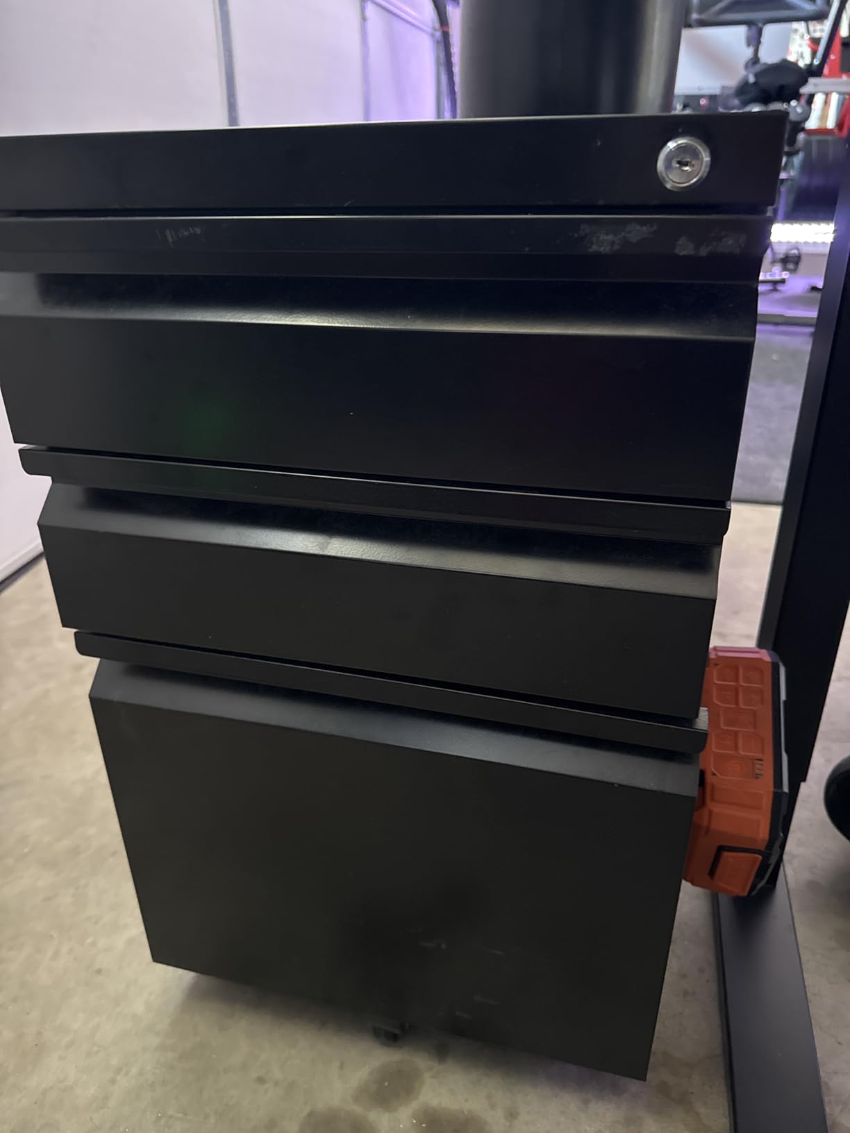 Superday Black File Cabinet 3 Drawer, Fully Assemble Metal Rolling Vertical Filing Cabinet with Wheels, Small Under Desk File Cabinets for Home Office customer photo 1