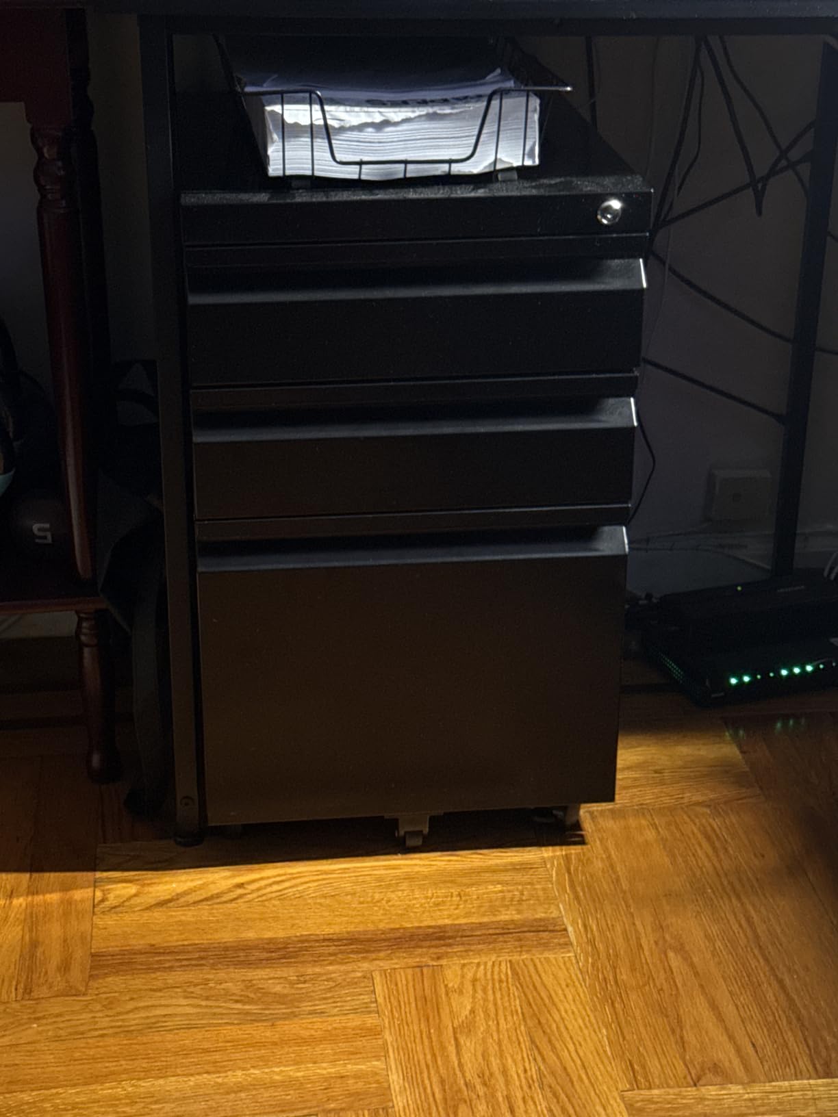 Superday Black File Cabinet 3 Drawer, Fully Assemble Metal Rolling Vertical Filing Cabinet with Wheels, Small Under Desk File Cabinets for Home Office customer photo 2