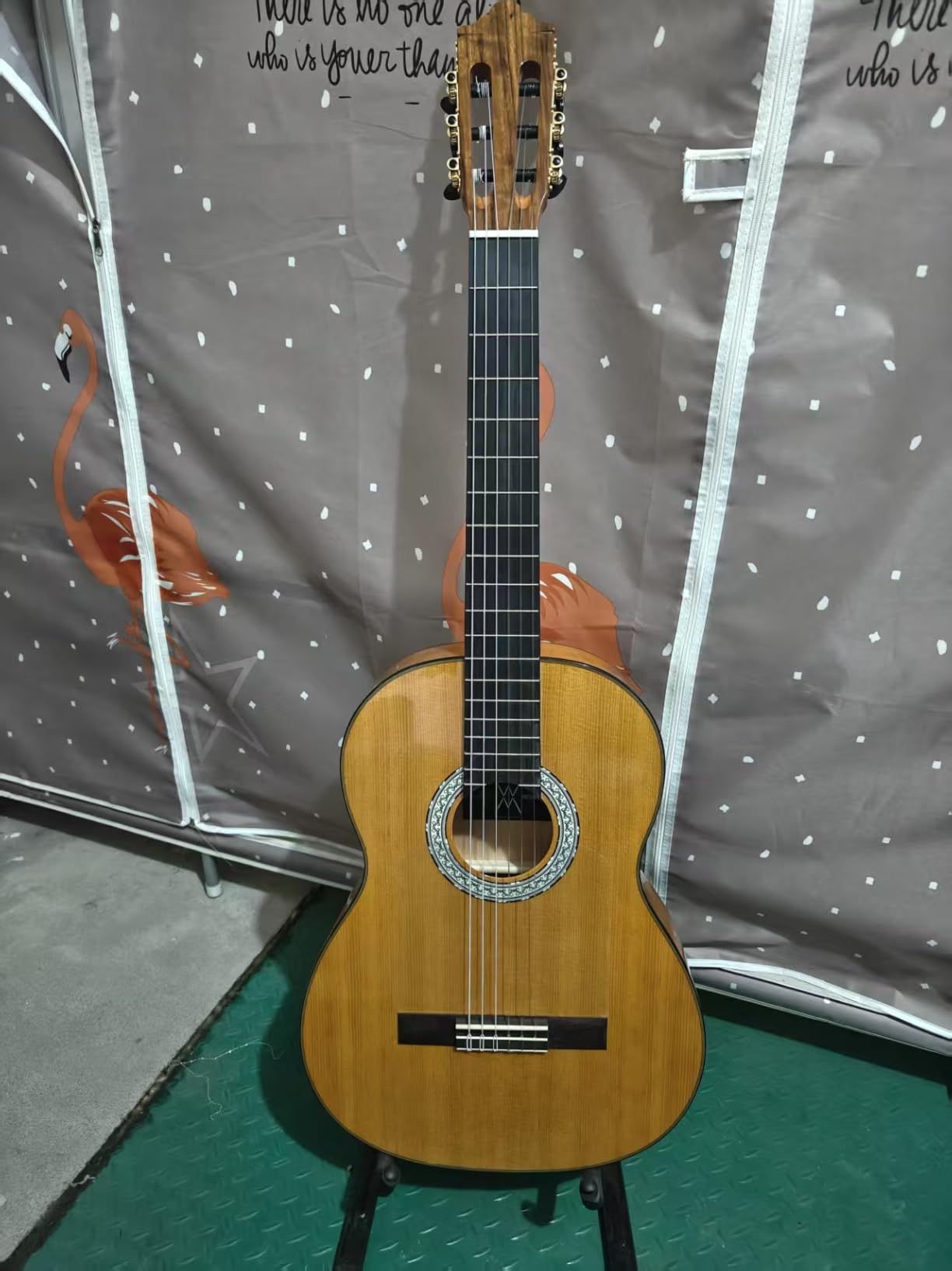 WishMade Flamenco Guitar - 39 Inch Electric Classical Nylon String Guitar for Beginner Adults with Gig Bag customer photo 2