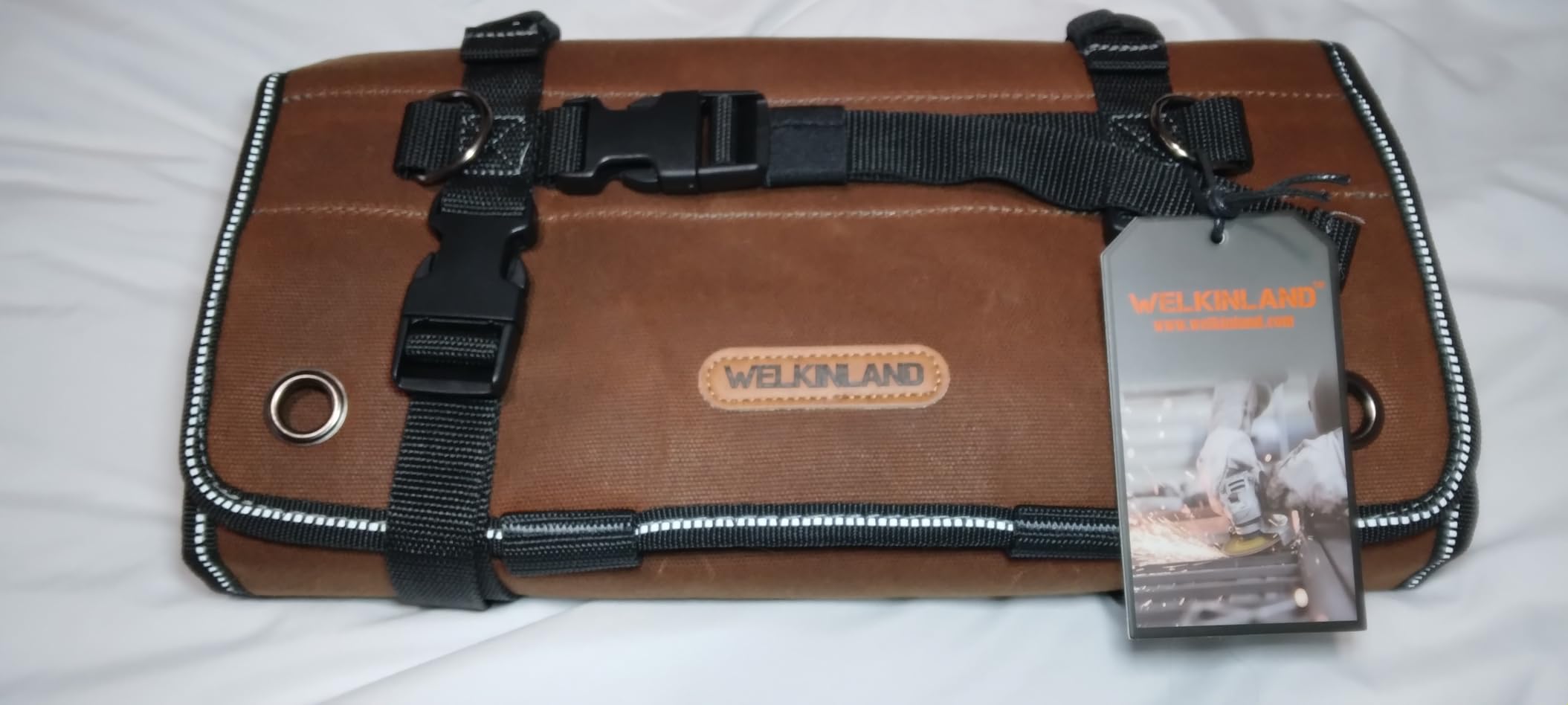 WELKINLAND Heavy-Duty Waxed Canvas Tool Roll - 7-Pockets Tool Wrap Roll customer photo 1