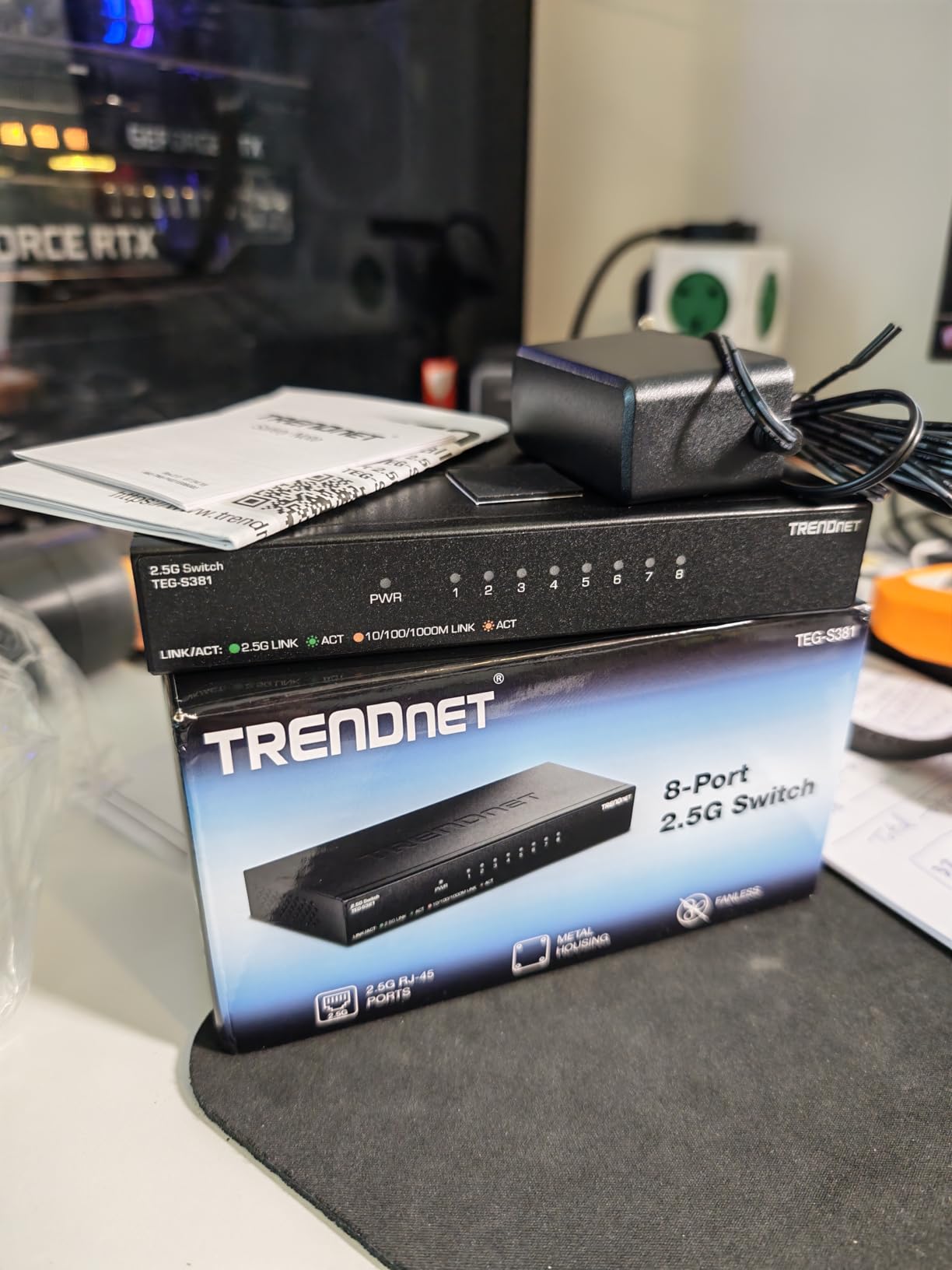 TRENDnet 5-Port 2.5Gb Switch, TEG-S351, 5 x 2.5G RJ45 Ports, 25Gbps Switching Capacity, NDAA + TAA Compliant, Ethernet Splitter, for Game Console, NAS, PC, Lifetime Protection customer photo 1