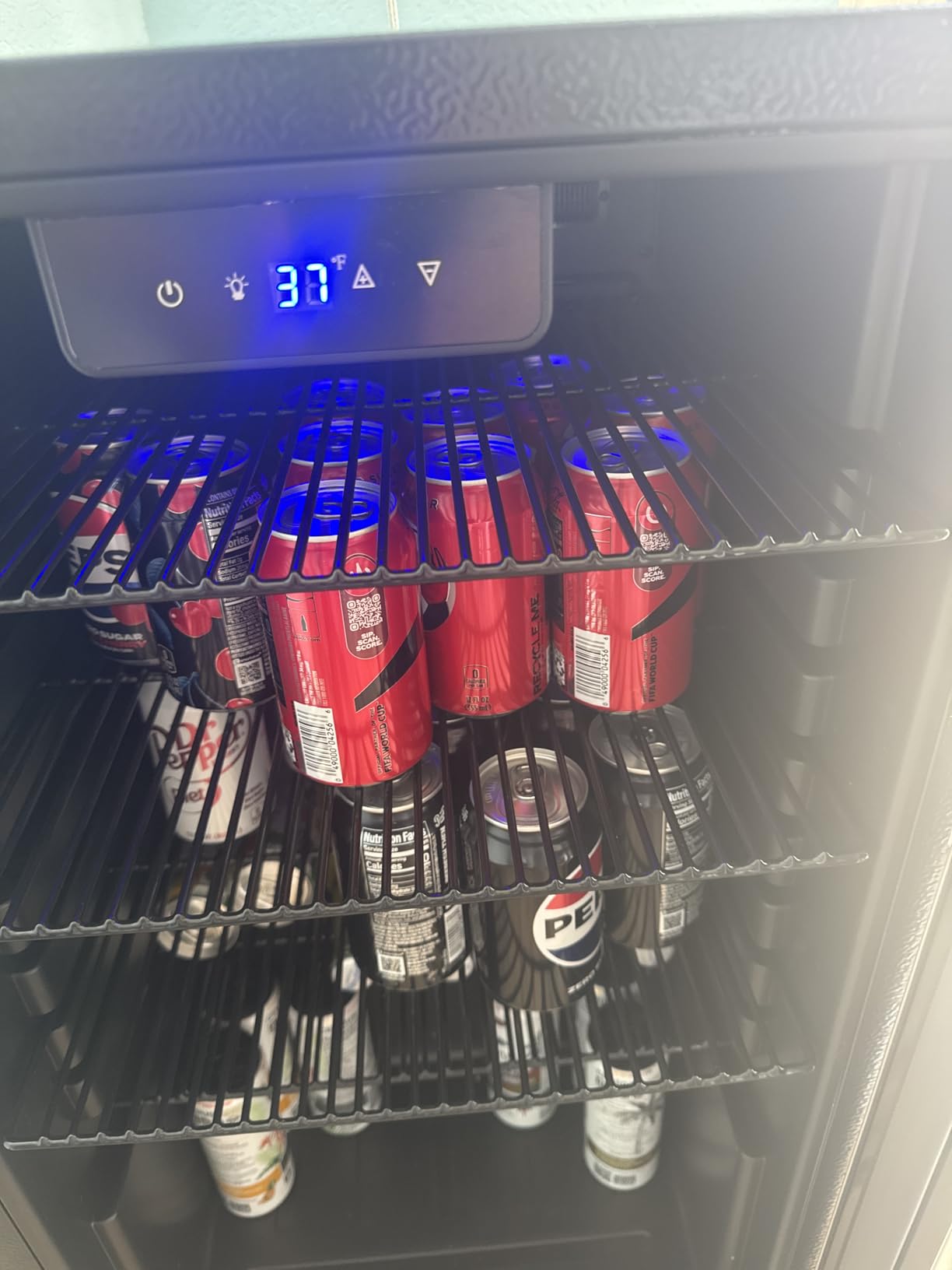 4.5 Cu.Ft Wine Cooler Refrigerator - 45 Bottle Wine Fridge with Glass Door for Beer Soda Water Drink, Small Wine Cellar Beverage Refrigerator for Bedroom Home Office Bar Dorm, Black customer photo 1