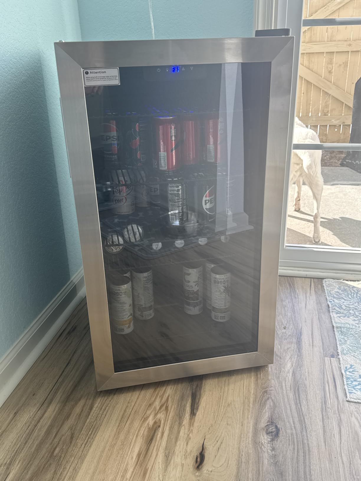 4.5 Cu.Ft Wine Cooler Refrigerator - 45 Bottle Wine Fridge with Glass Door for Beer Soda Water Drink, Small Wine Cellar Beverage Refrigerator for Bedroom Home Office Bar Dorm, Black customer photo 2