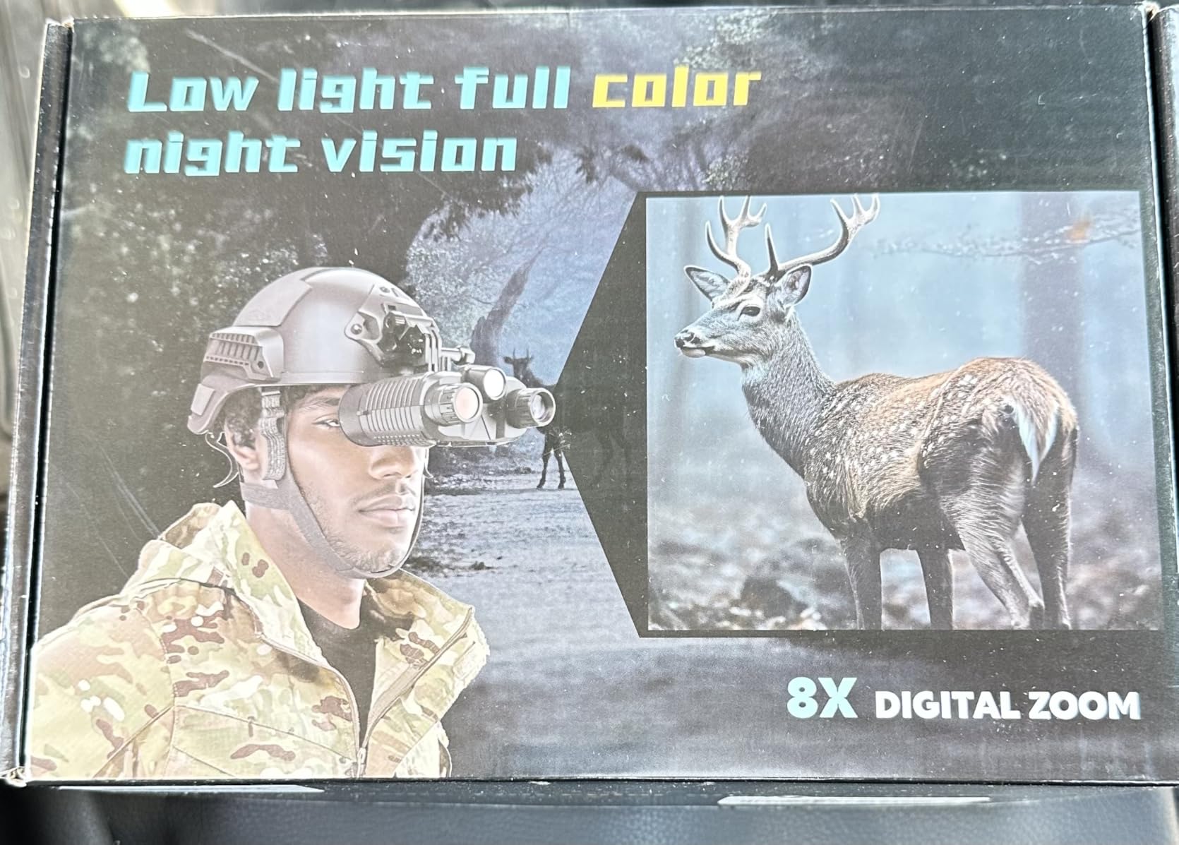 Dsoon Night Vision Goggles, Upgraded Rechargeable Head-Mounted Night Vision Binoculars with Infrared, Hands Free, Tactical Flashlight, 1312FT, 8X Digital Zoom customer photo 2